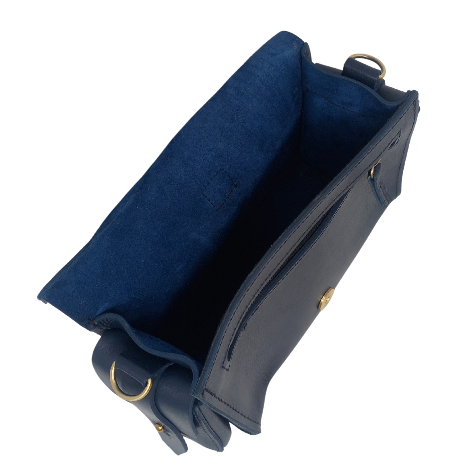 Flora Leather Handbag - Blue