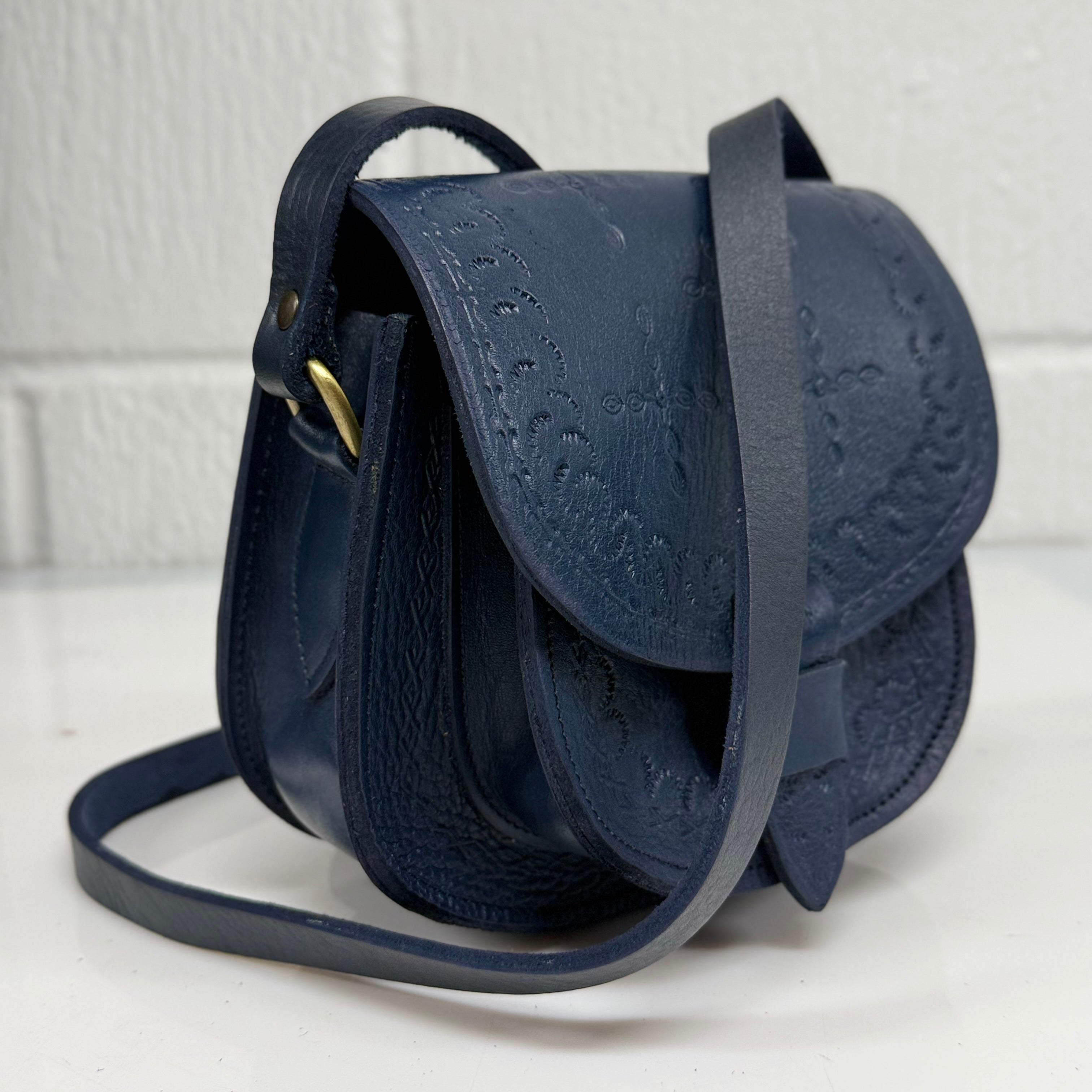 Maya Marteller Leather Saddle Bag