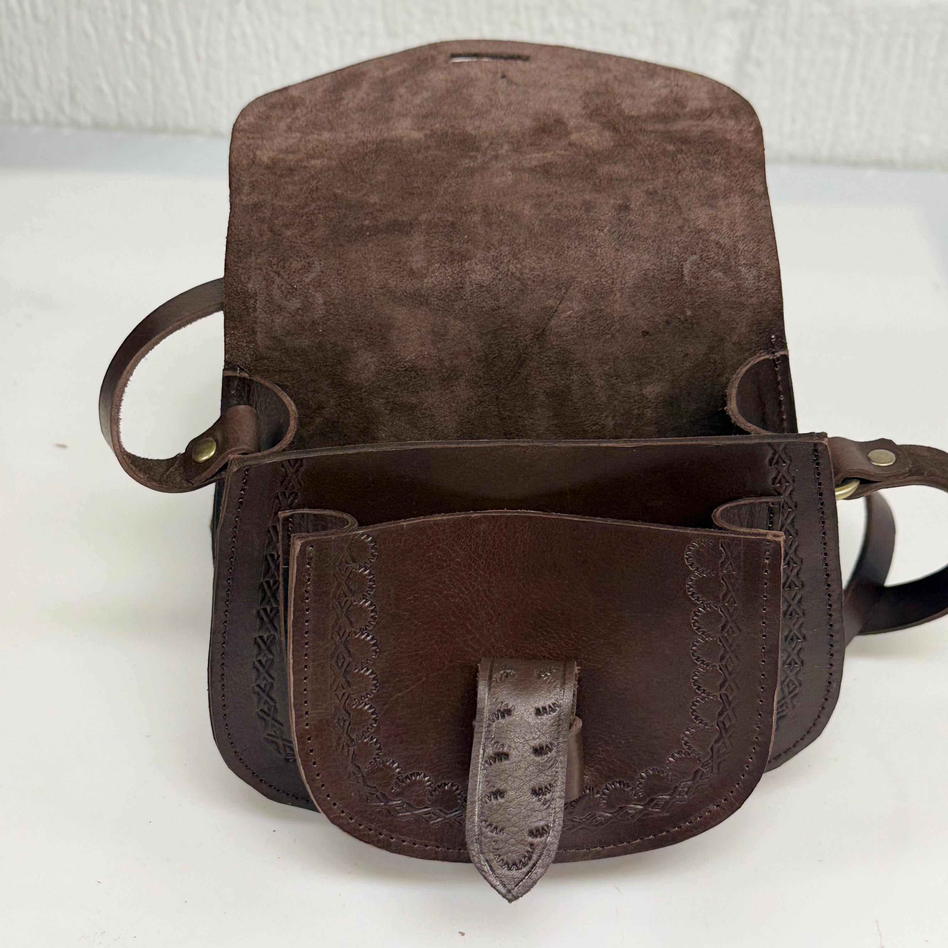 Maya Marteller Leather Saddle Bag