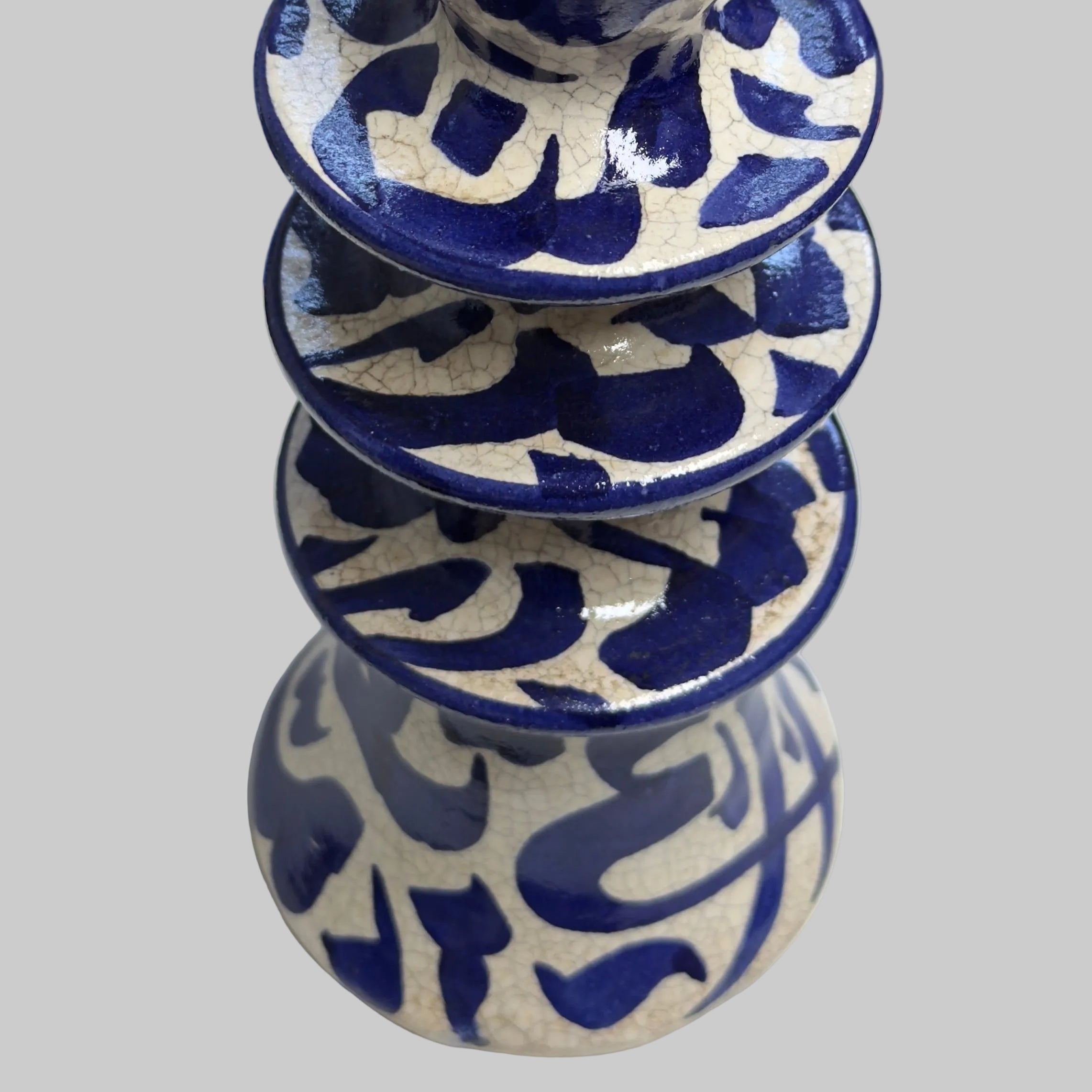 Arabic Calligraphic Design Ceramic Candle Holder