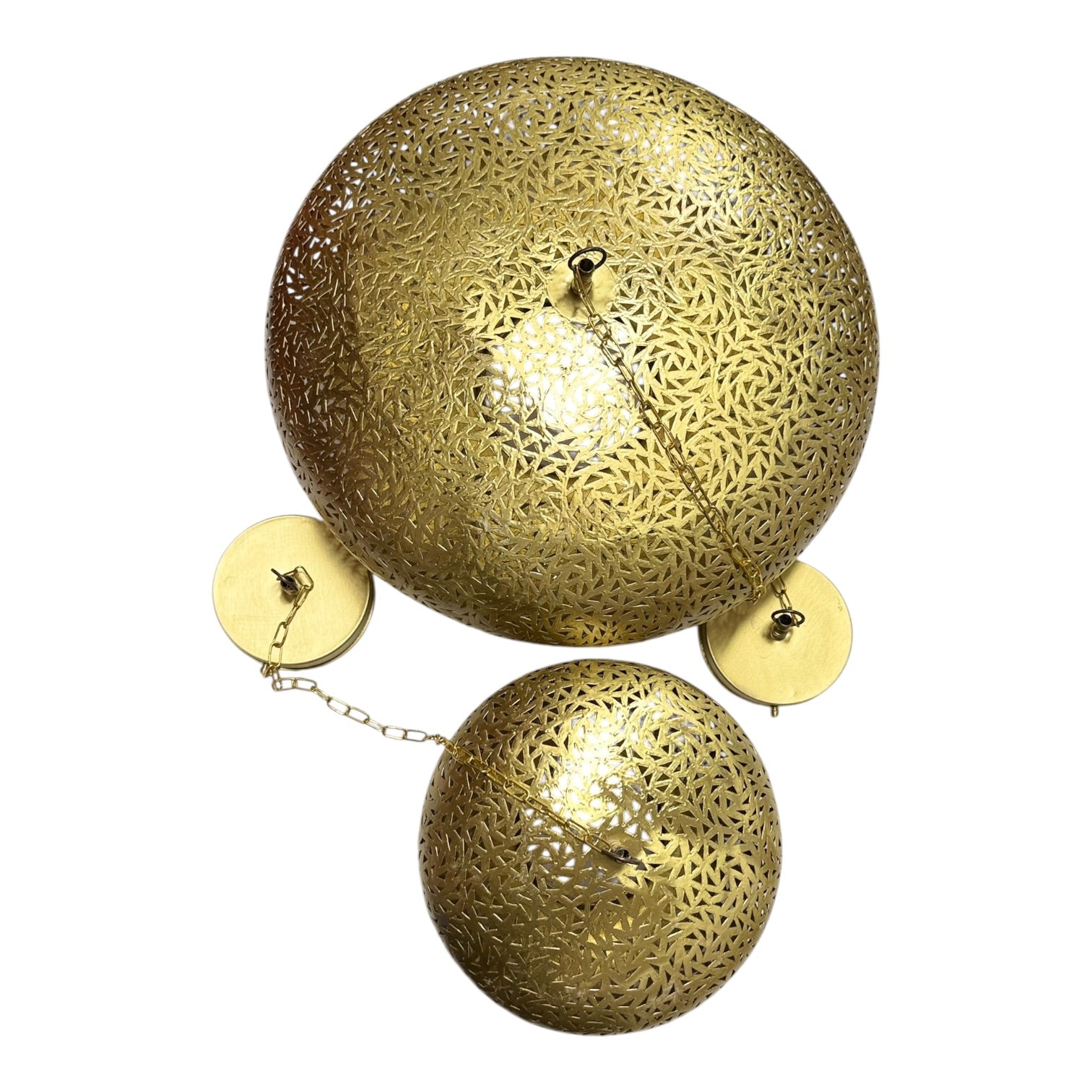 Hand-Perforated Moroccan Brass Pendant Lamp | Artisanal Made