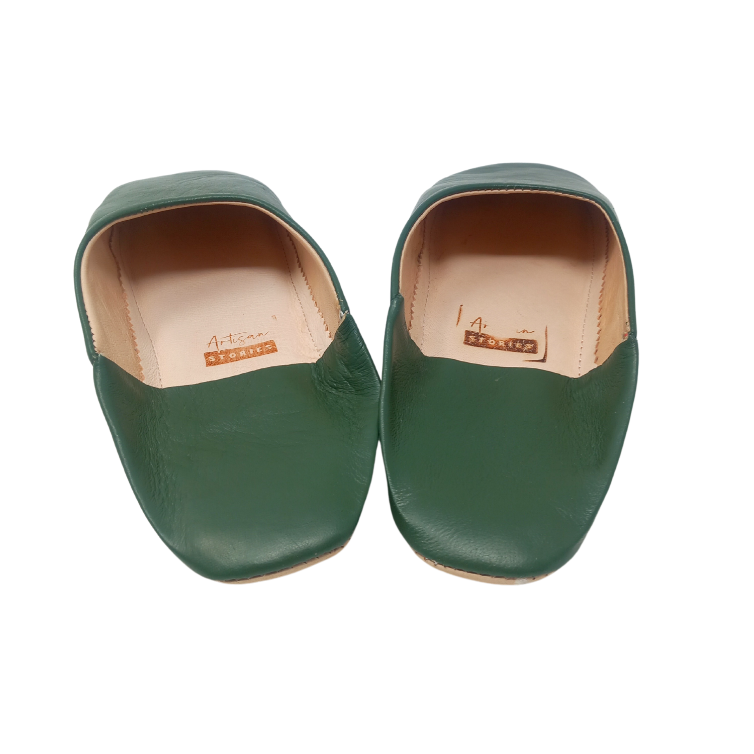 Unisex Leather Slipper Olive