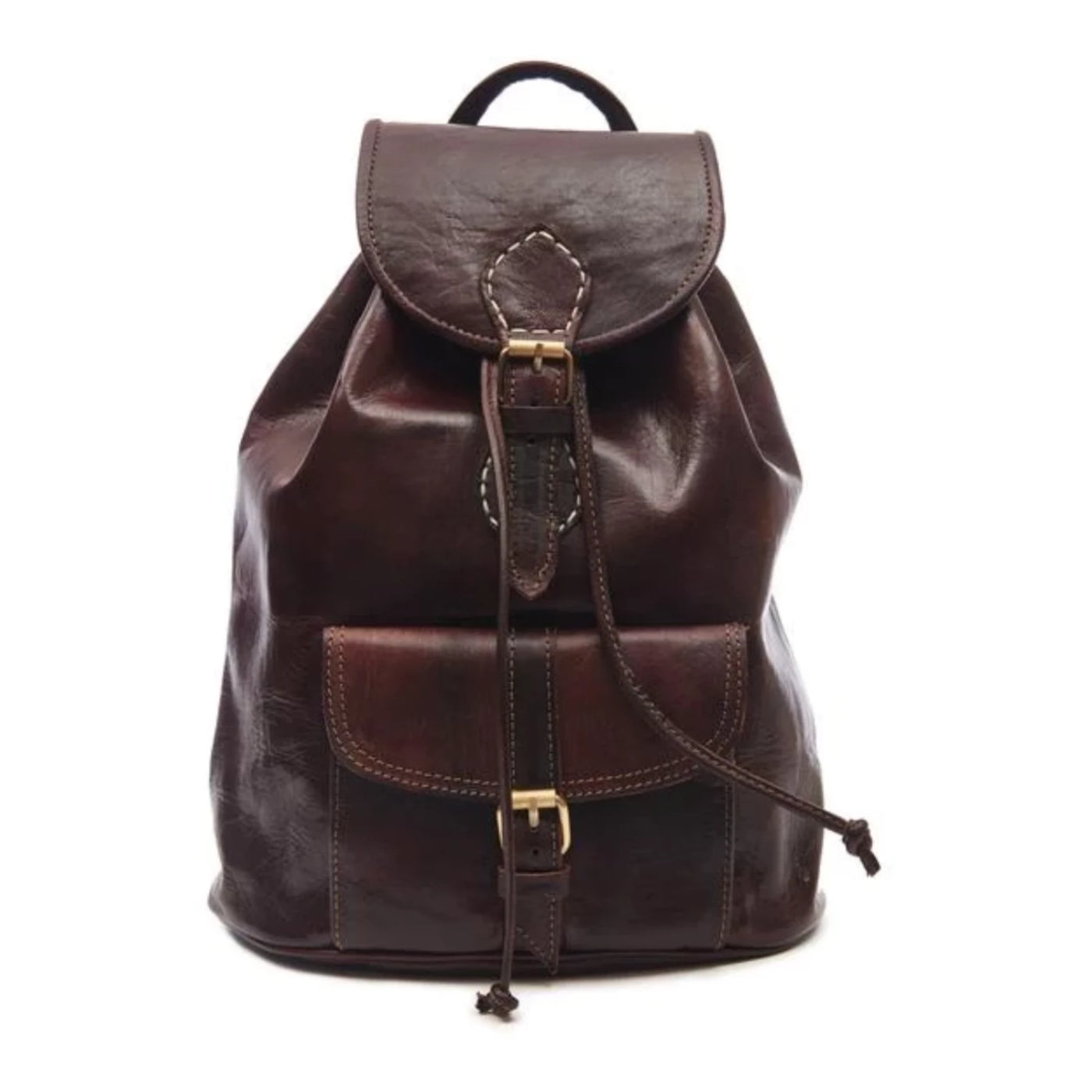 sac a dos Leather Backpack Chocolate Brown