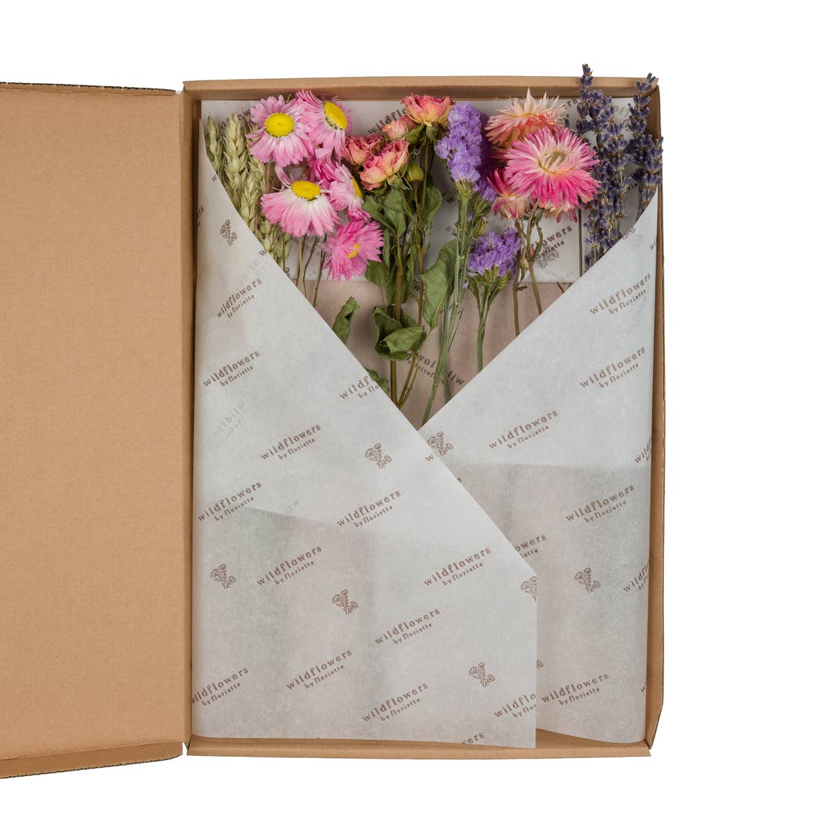 Letterbox Dried Flower Bouquet – Handcrafted Seasonal Flowers Gift Pink