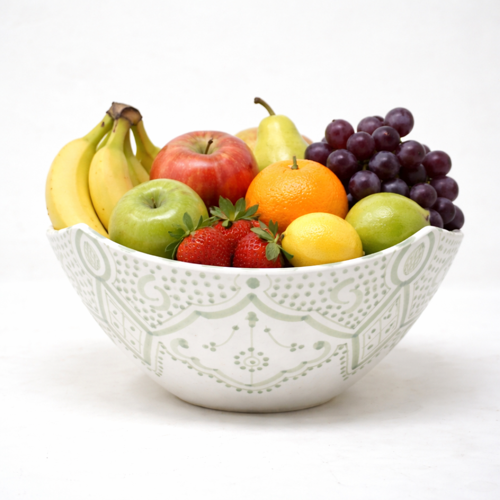 Safa Hexagonal Handmade Ceramic Salad Bowl