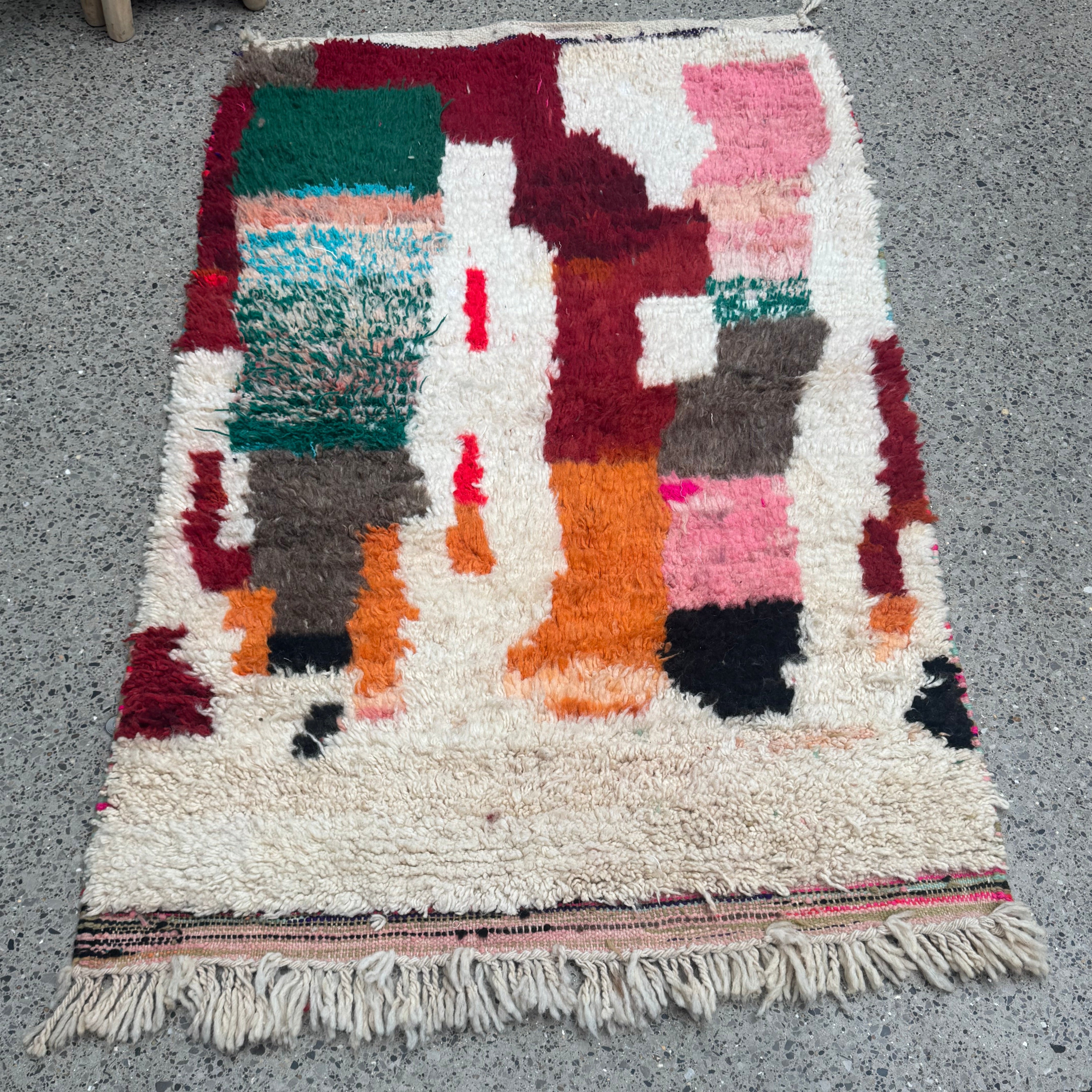 Boujaad Wool rug "Colour Blocks" 160 x 100 cm