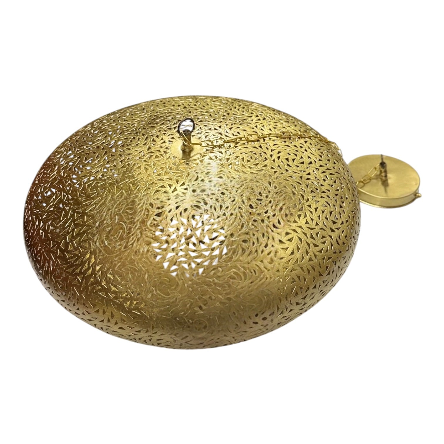 Hand-Perforated Moroccan Brass Pendant Lamp | Artisanal Made