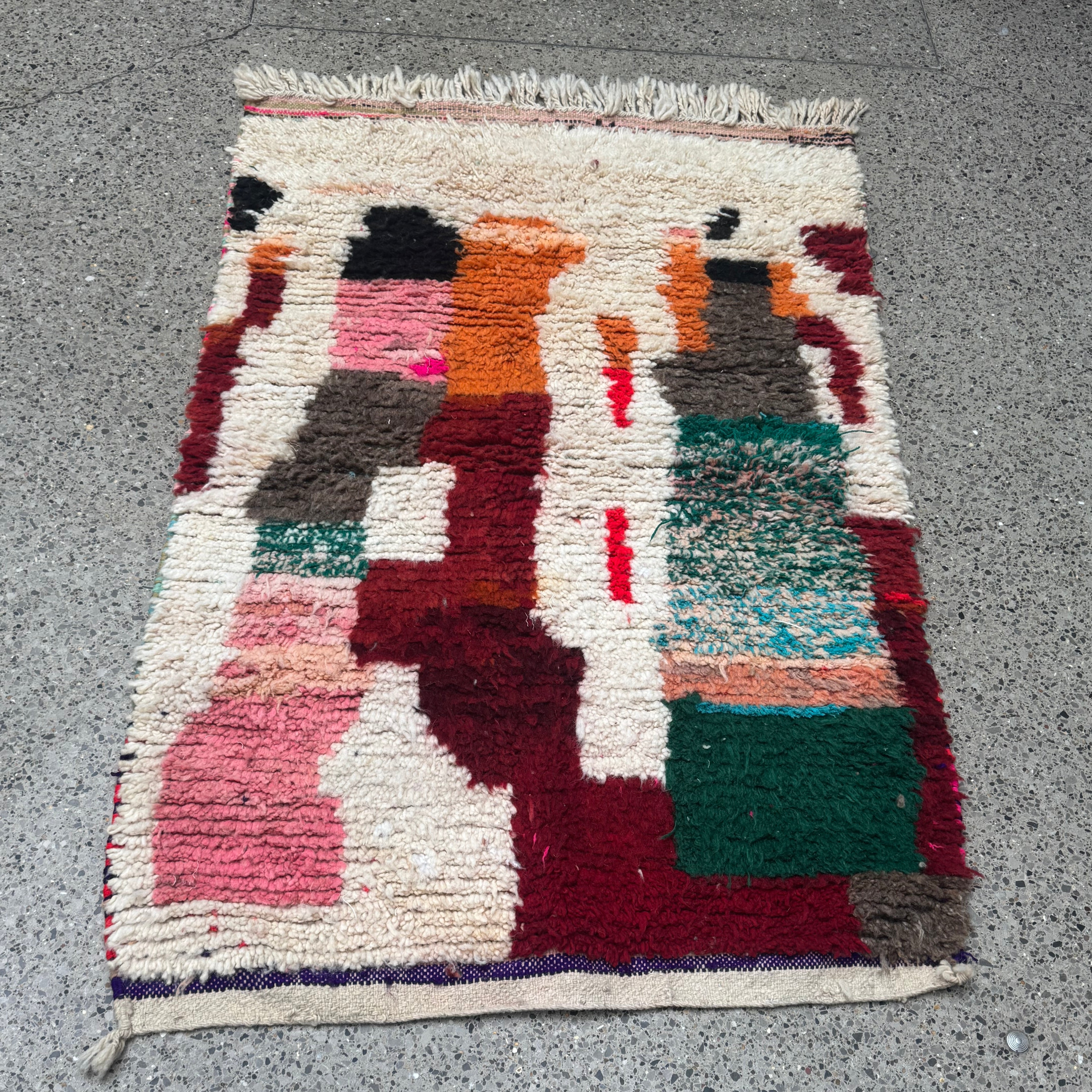 Boujaad Wool rug "Colour Blocks" 160 x 100 cm