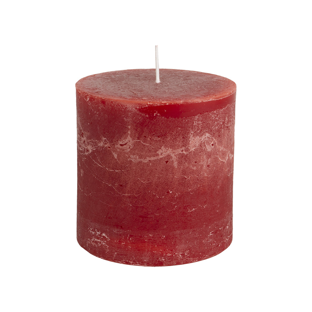 Rustic Pillar Candle Lipstick Red