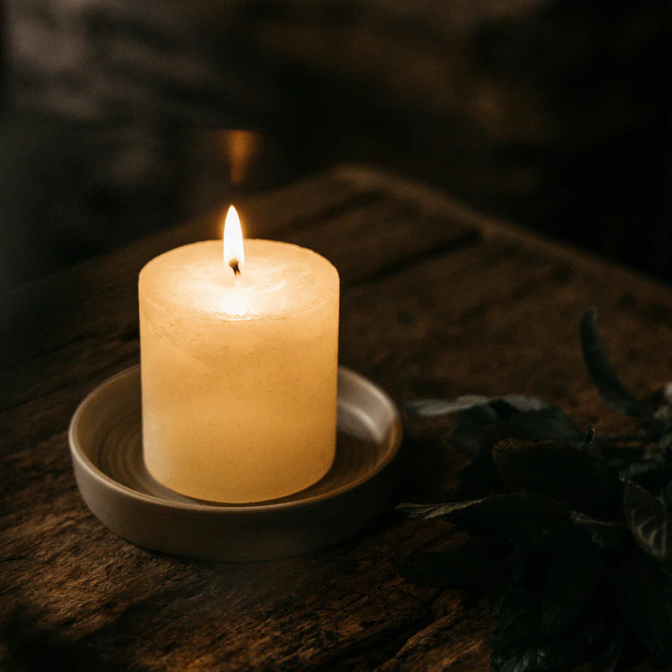 Bay & Rosemary Scented 3"x 3" Pillar Candle