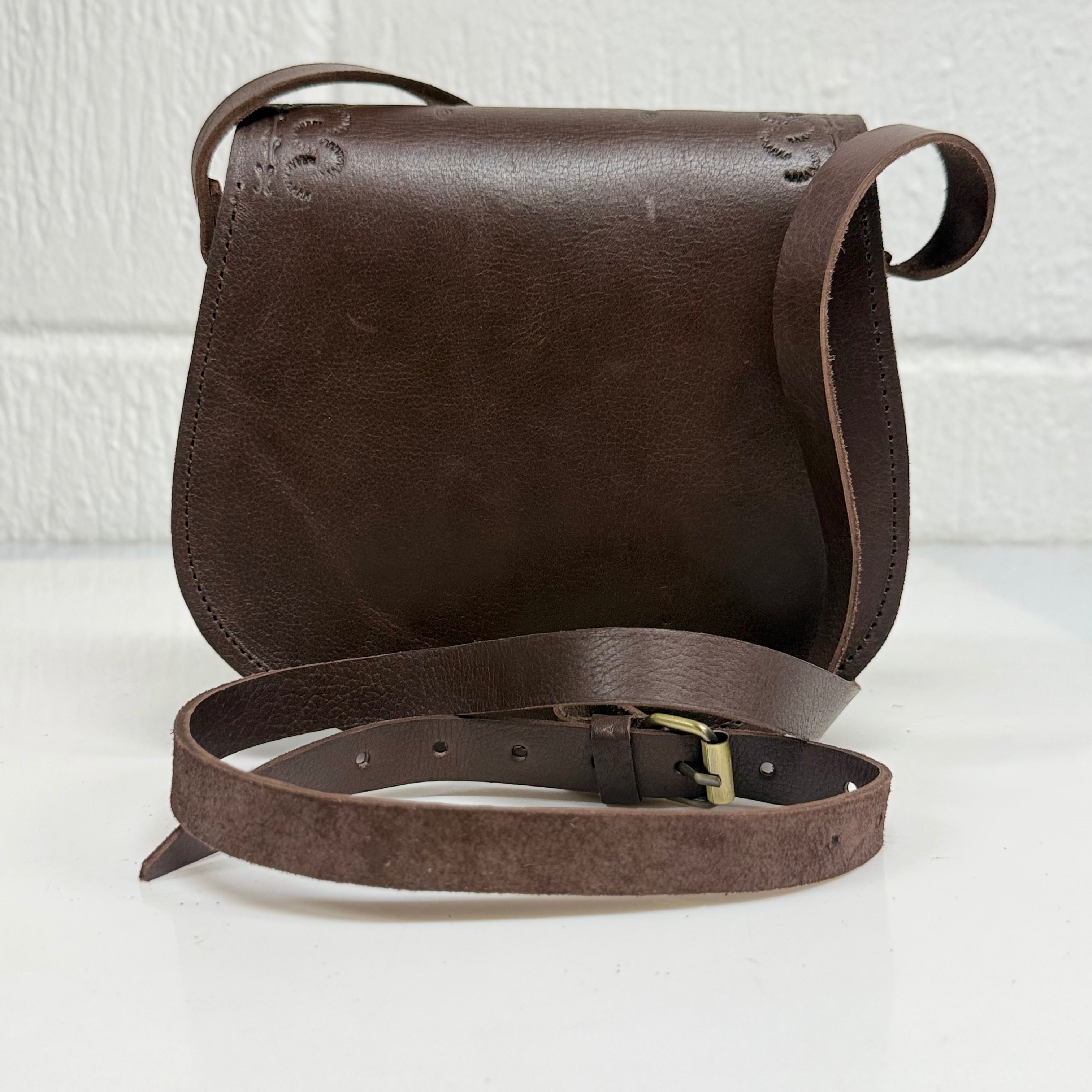 Maya Marteller Leather Saddle Bag