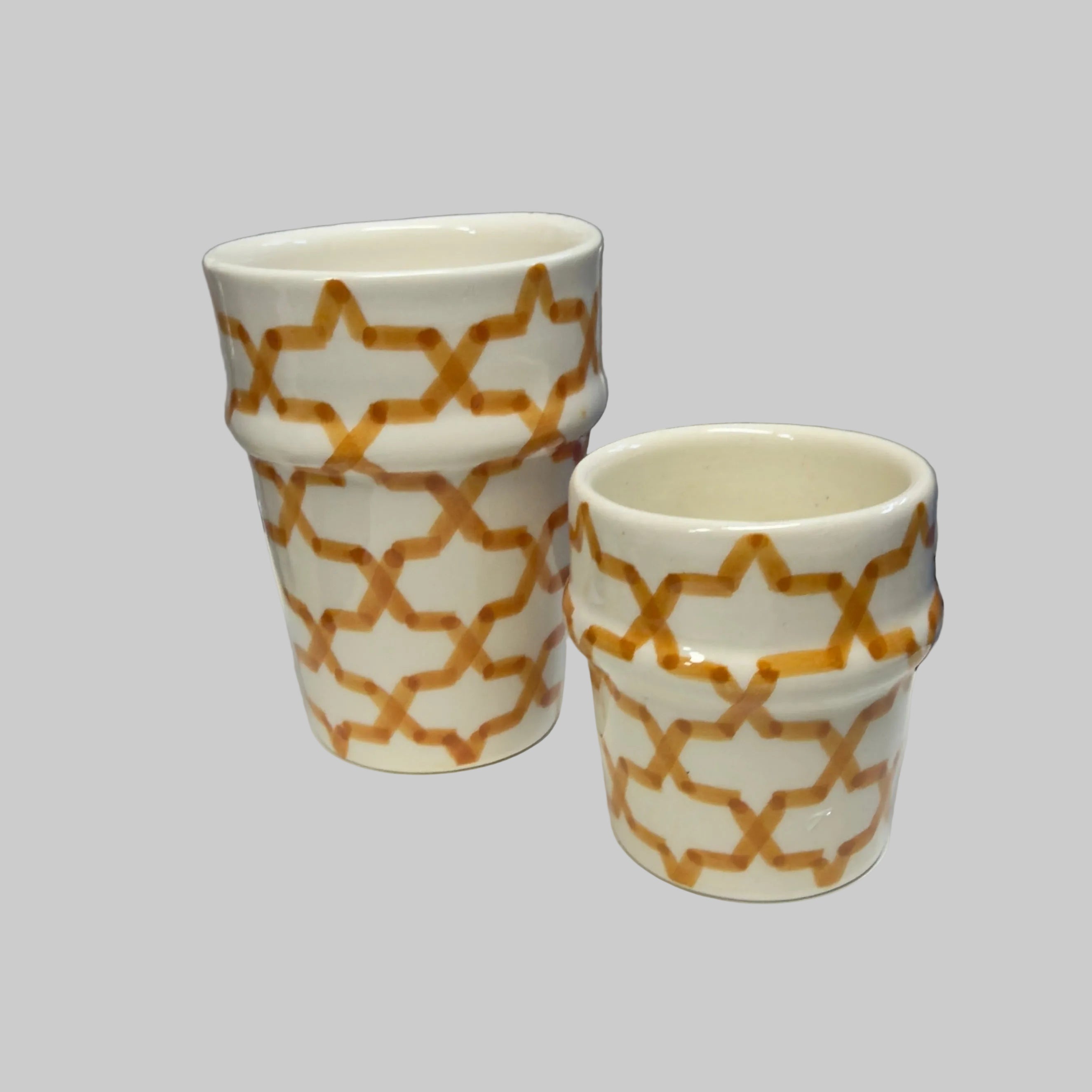 Beldi Ceramic Cup – Moroccan Lattice