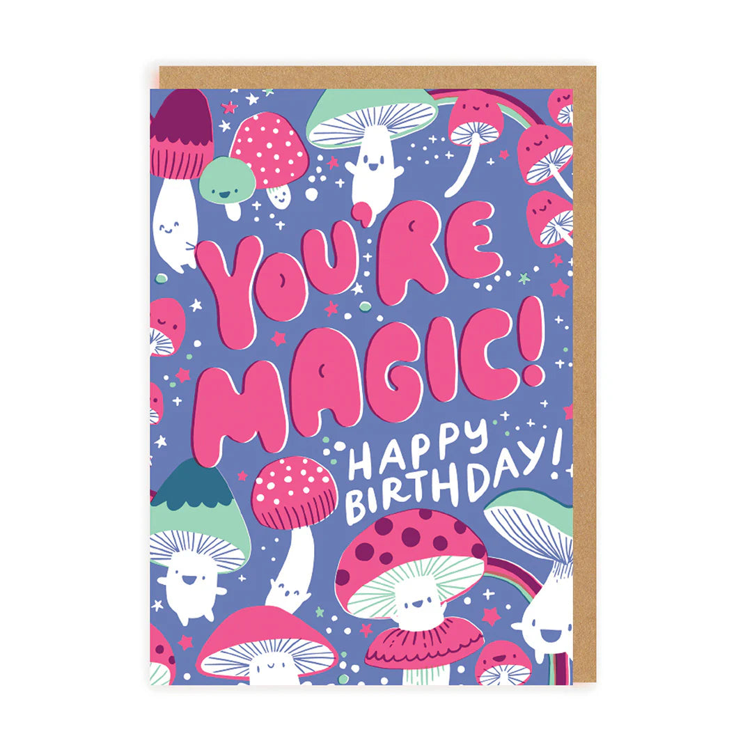 Magic Mushroom Birthday Greeting Card