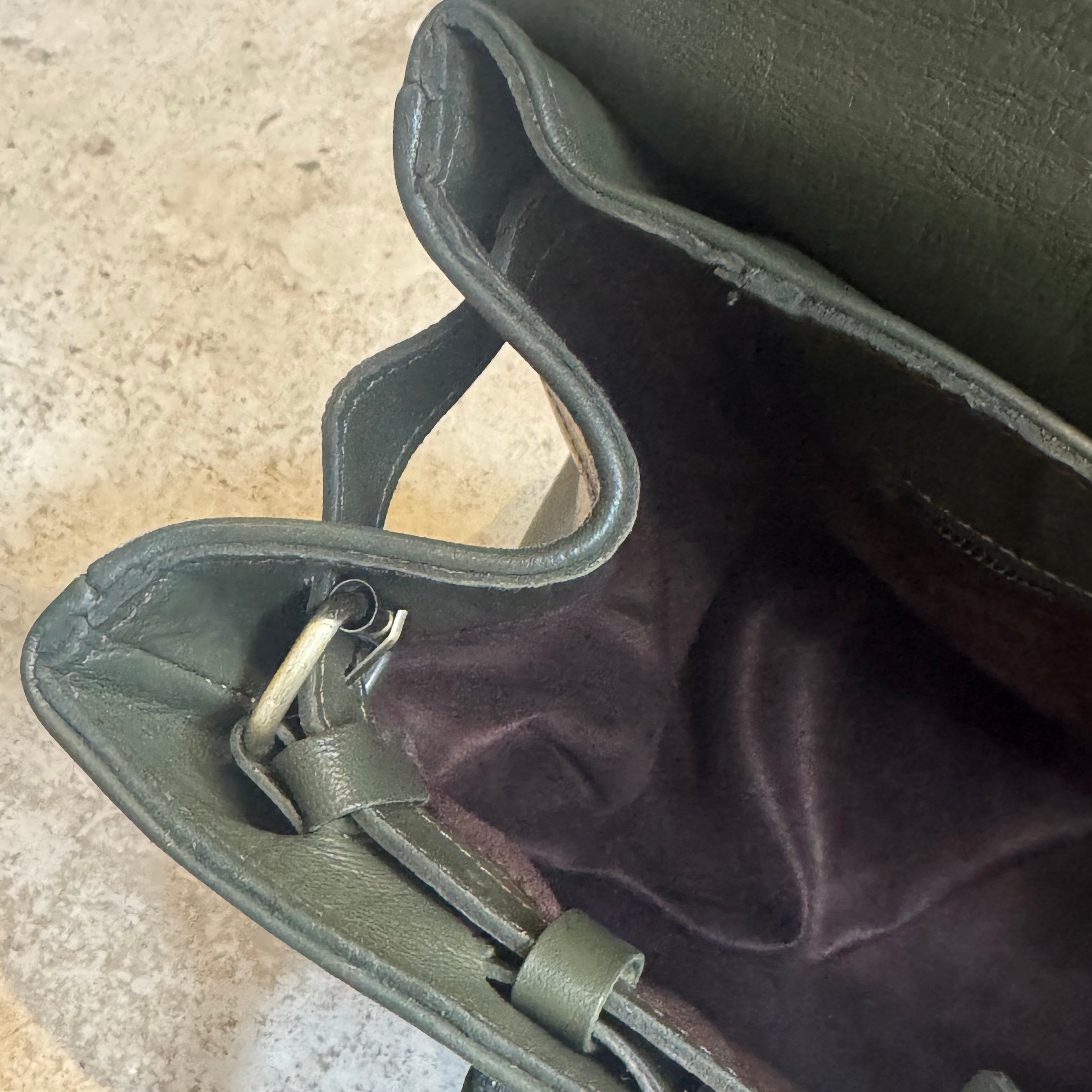 Harriet Olive Green Leather Tote Bag | Handcrafted Full-Grain Work & Laptop Tote