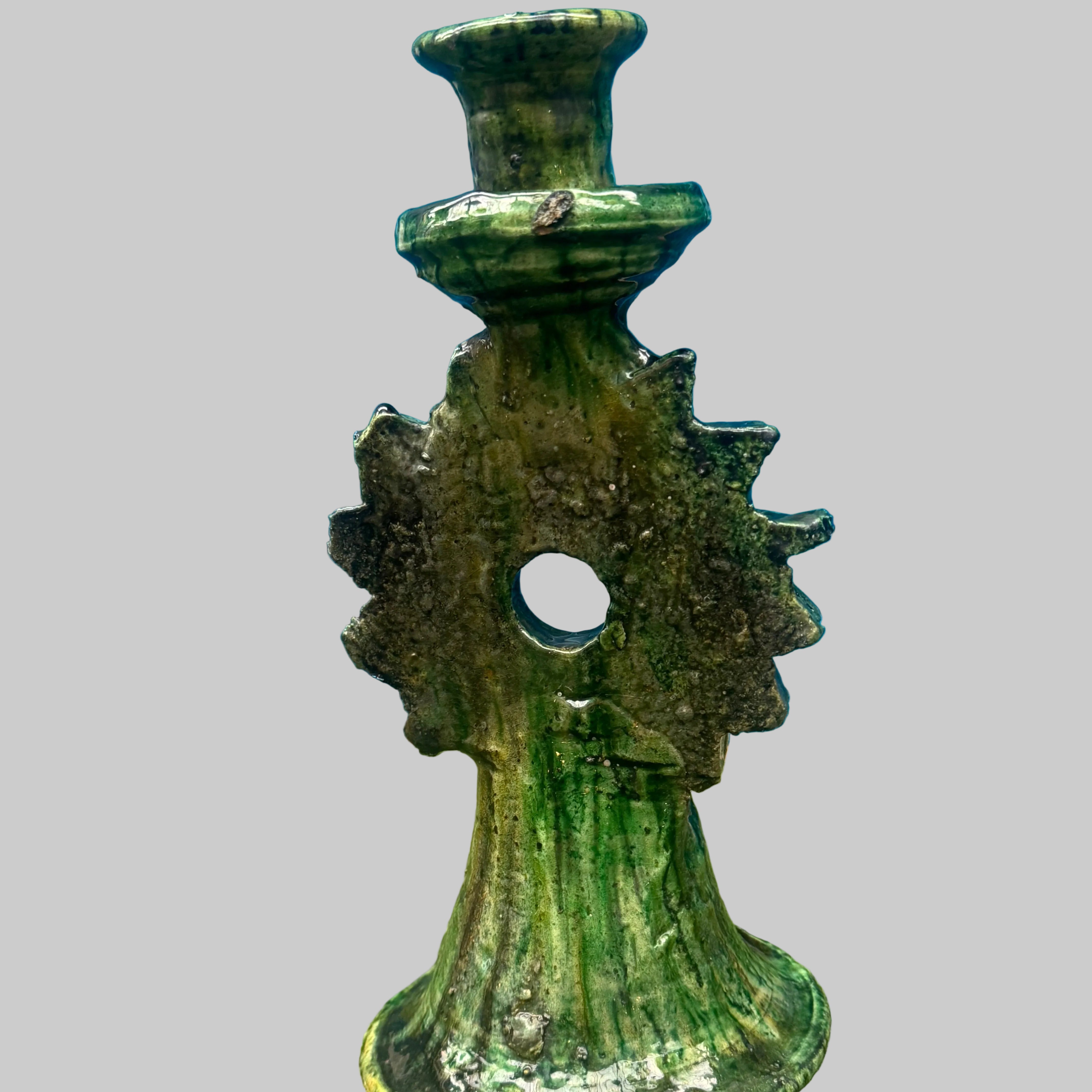 Lighting Sun Tamegroute Candle Holder – Handcrafted Moroccan Ceramic (28cm)