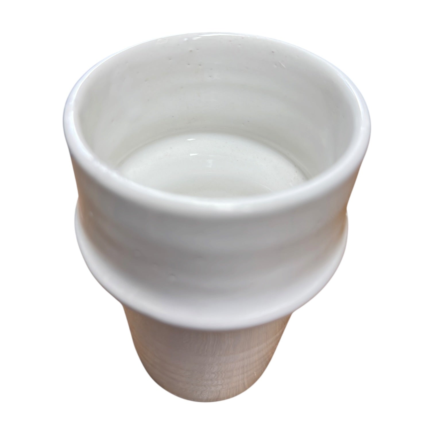 Handcrafted Moroccan Beldi Ceramic Cup - Fully Glazed Red Clay