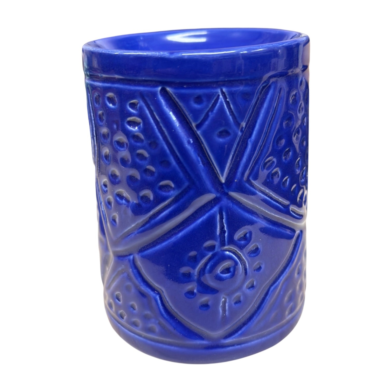 Handcrafted Moroccan Ceramic Aroma Burner – Embossed Design
