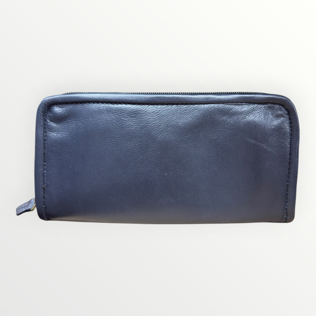 Handwoven Leather Zip-Around Clutch Wallet – Artisan Made (6 Colours)
