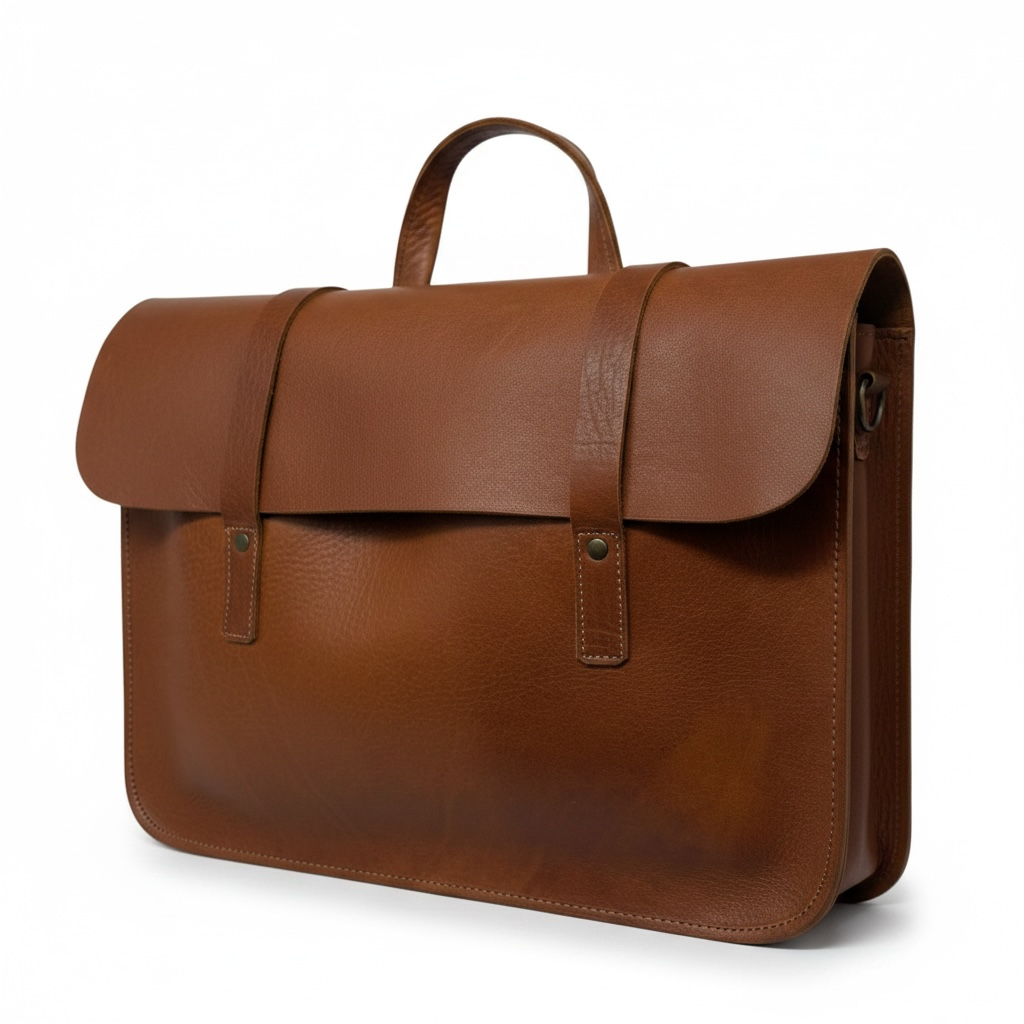 jordan Leather Messenger Bag – Full Grain Tan Work Briefcase