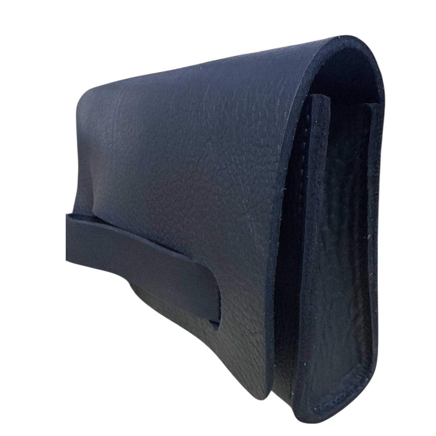 Natasha Leather Clutch – Navy Blue