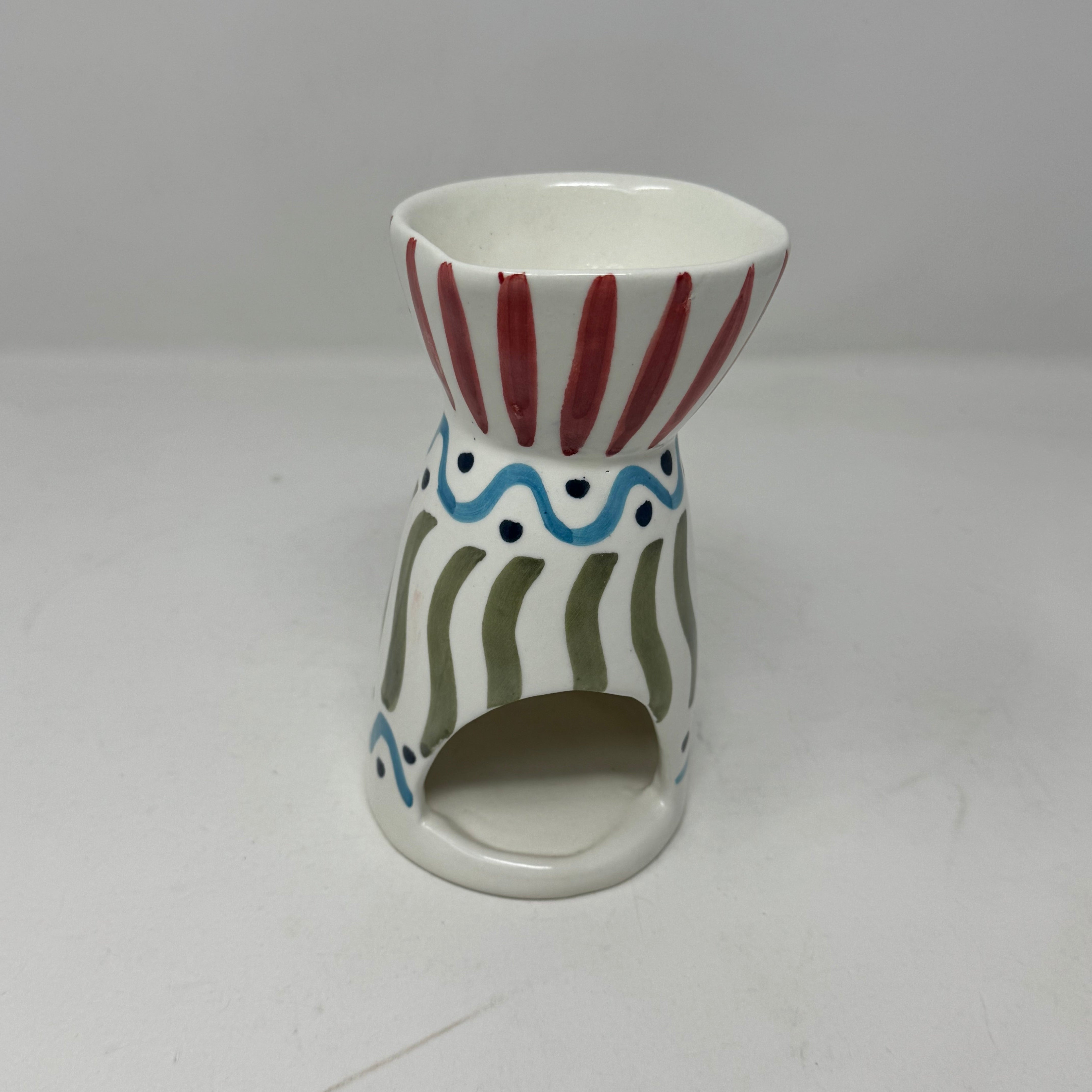 Hand-Painted Ceramic Oil Burner – Artisan Design