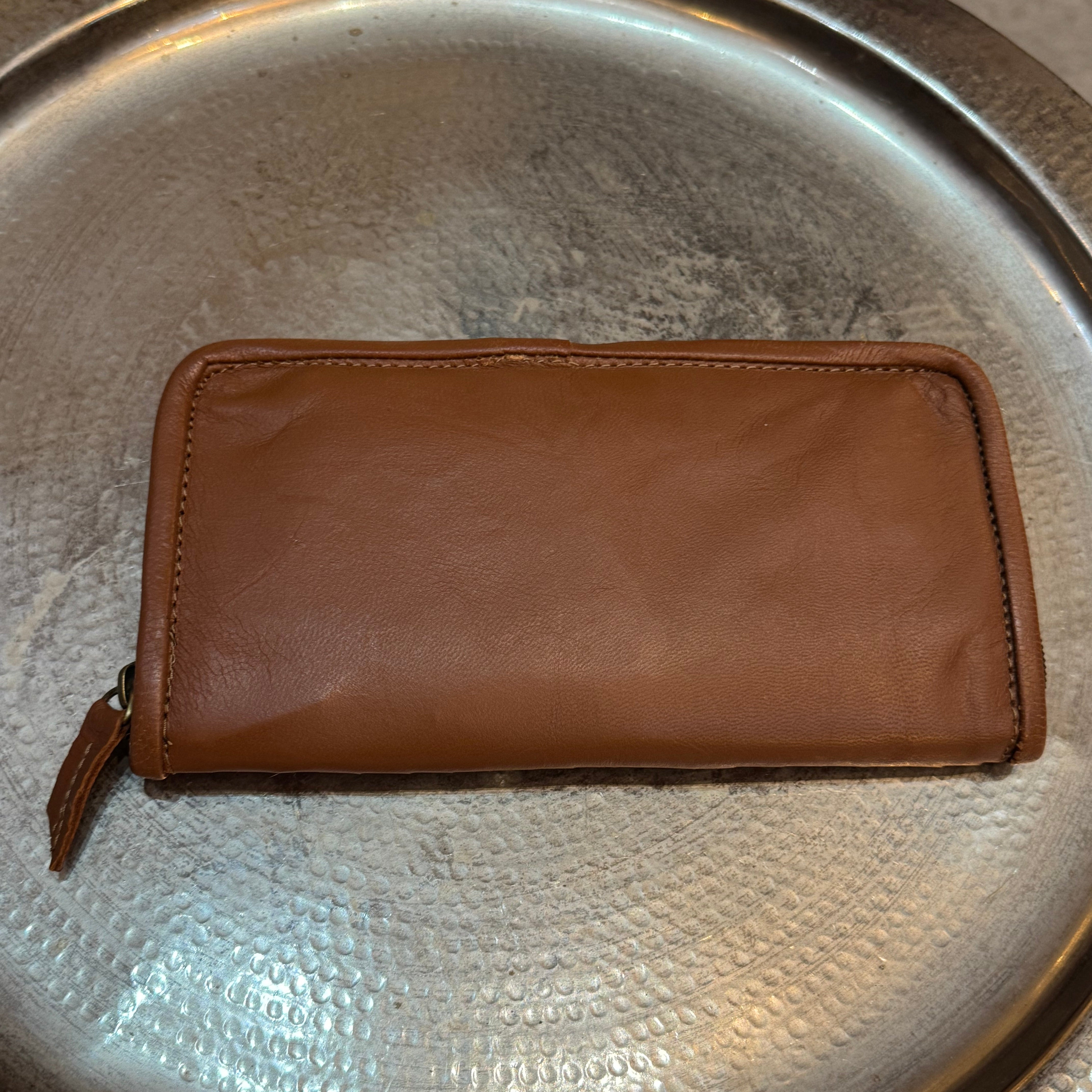 Handwoven Leather Zip-Around Clutch Wallet – Artisan Made (6 Colours)