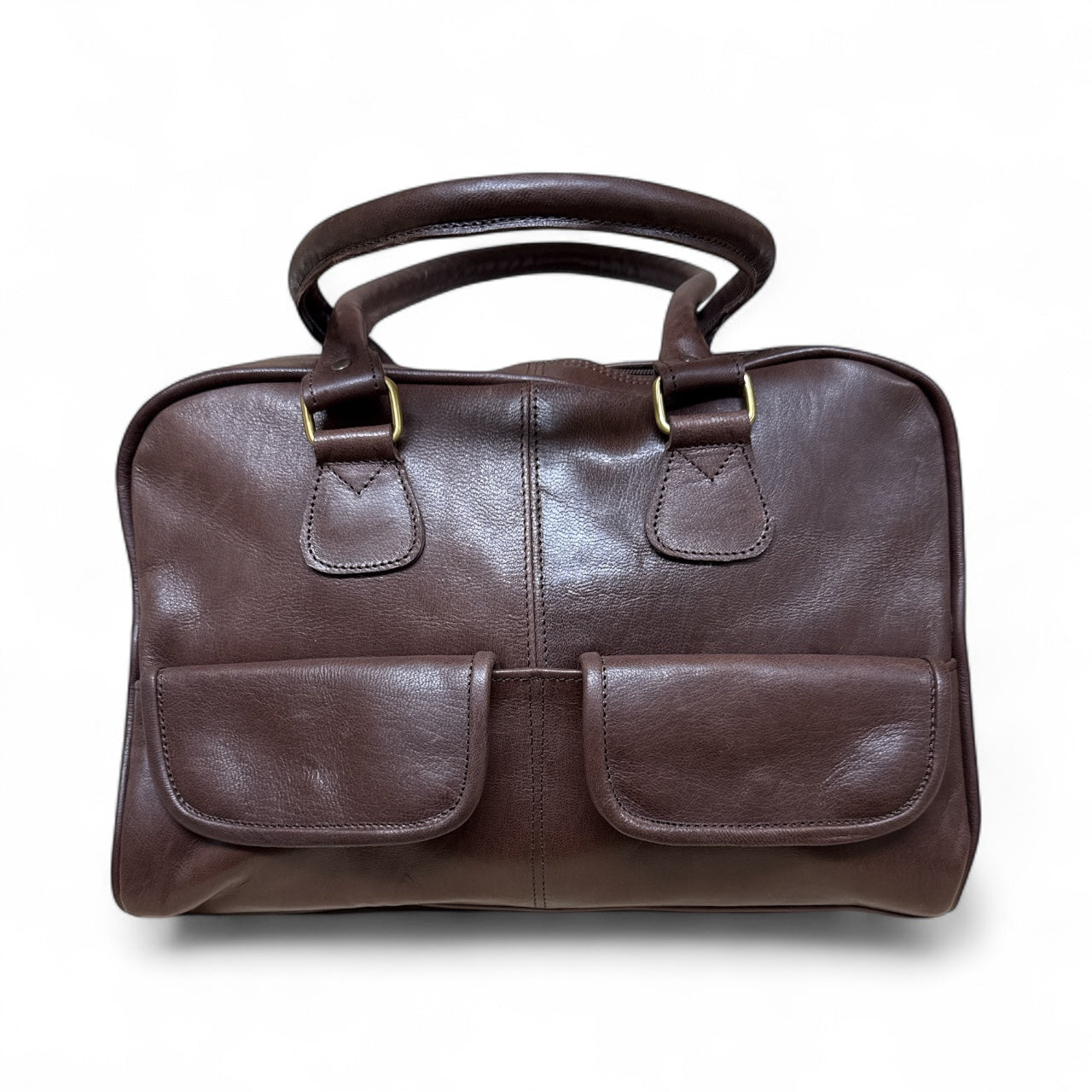 Bowler Handmade Leather Shoulder Bag – Chocolate Full-Grain Leather