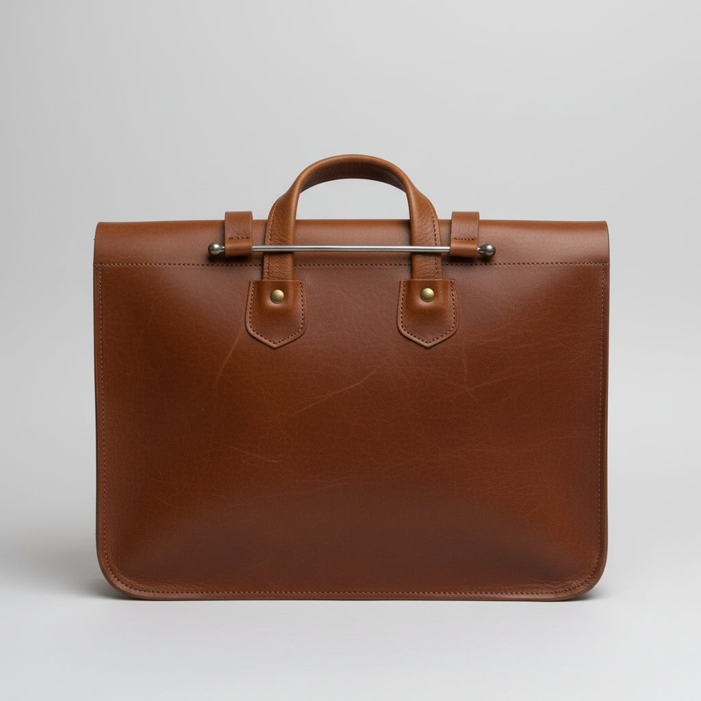 jordan Leather Messenger Bag – Full Grain Tan Work Briefcase