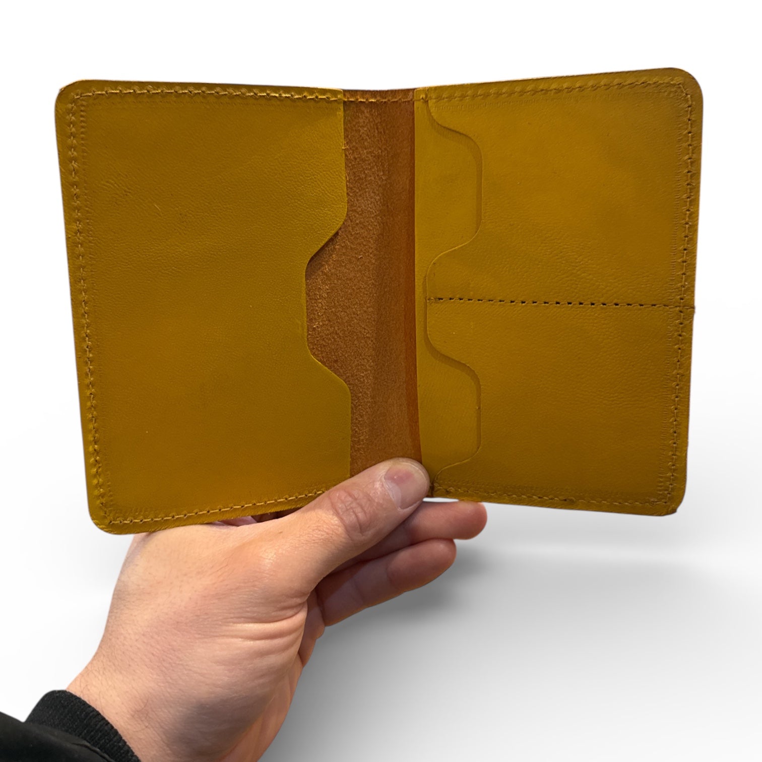 Handmade Leather Passport Holder with Card Slots