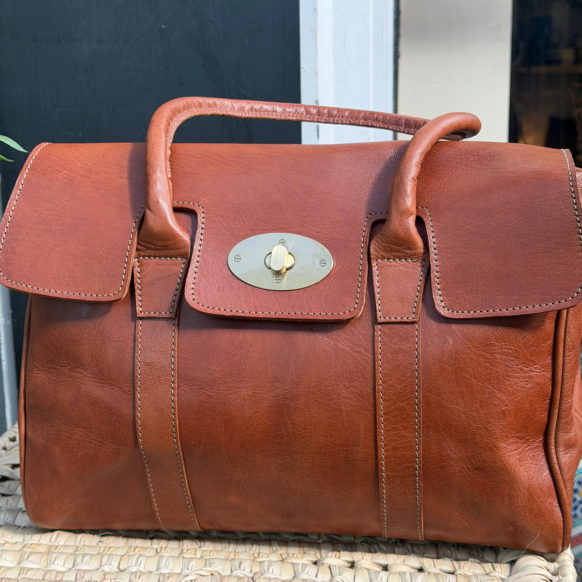 Harriet Women's Leather Tote Handbag Light Brown