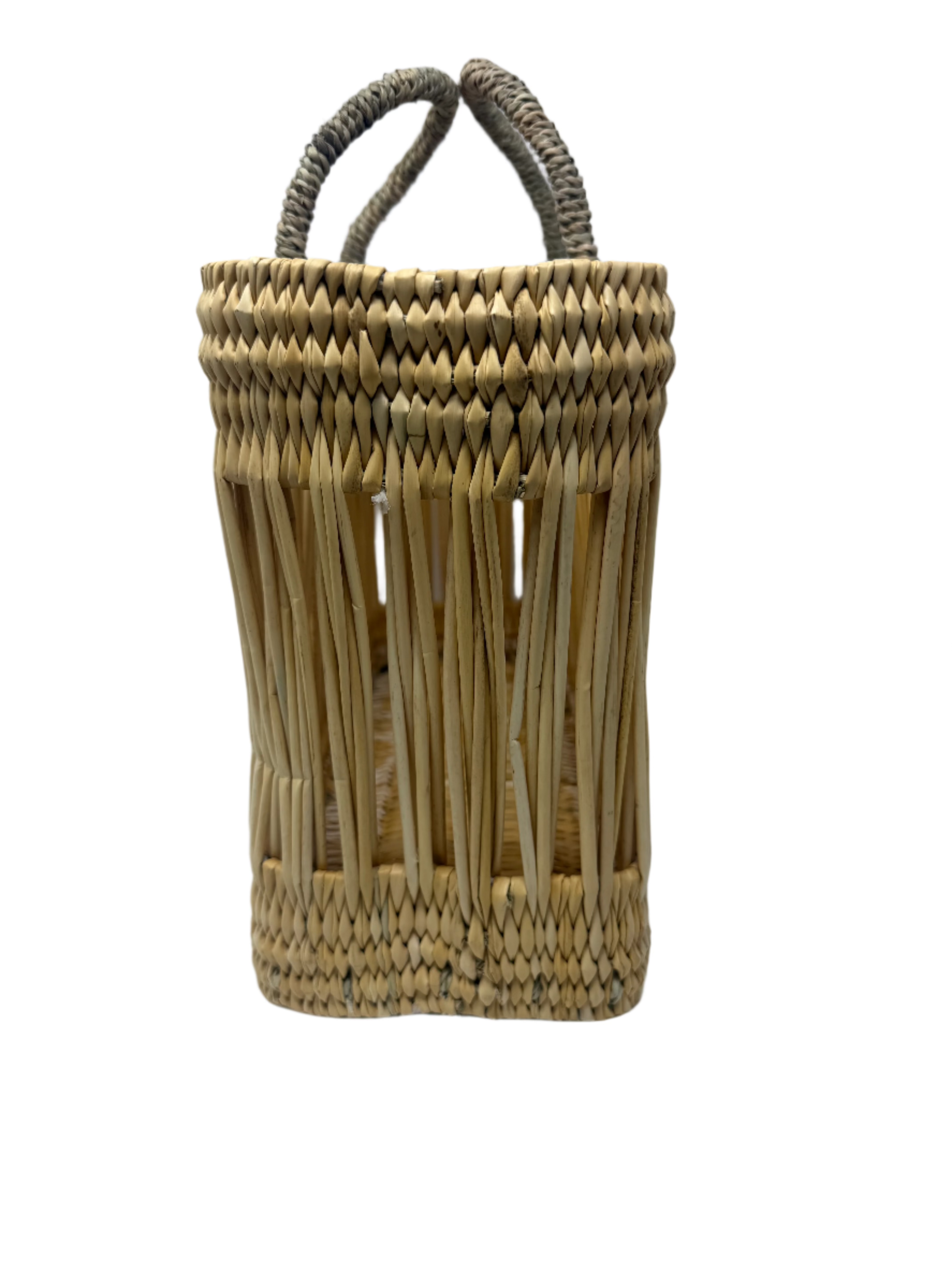 Essaouira Reed Basket Bag – Natural Palm Handle Tote