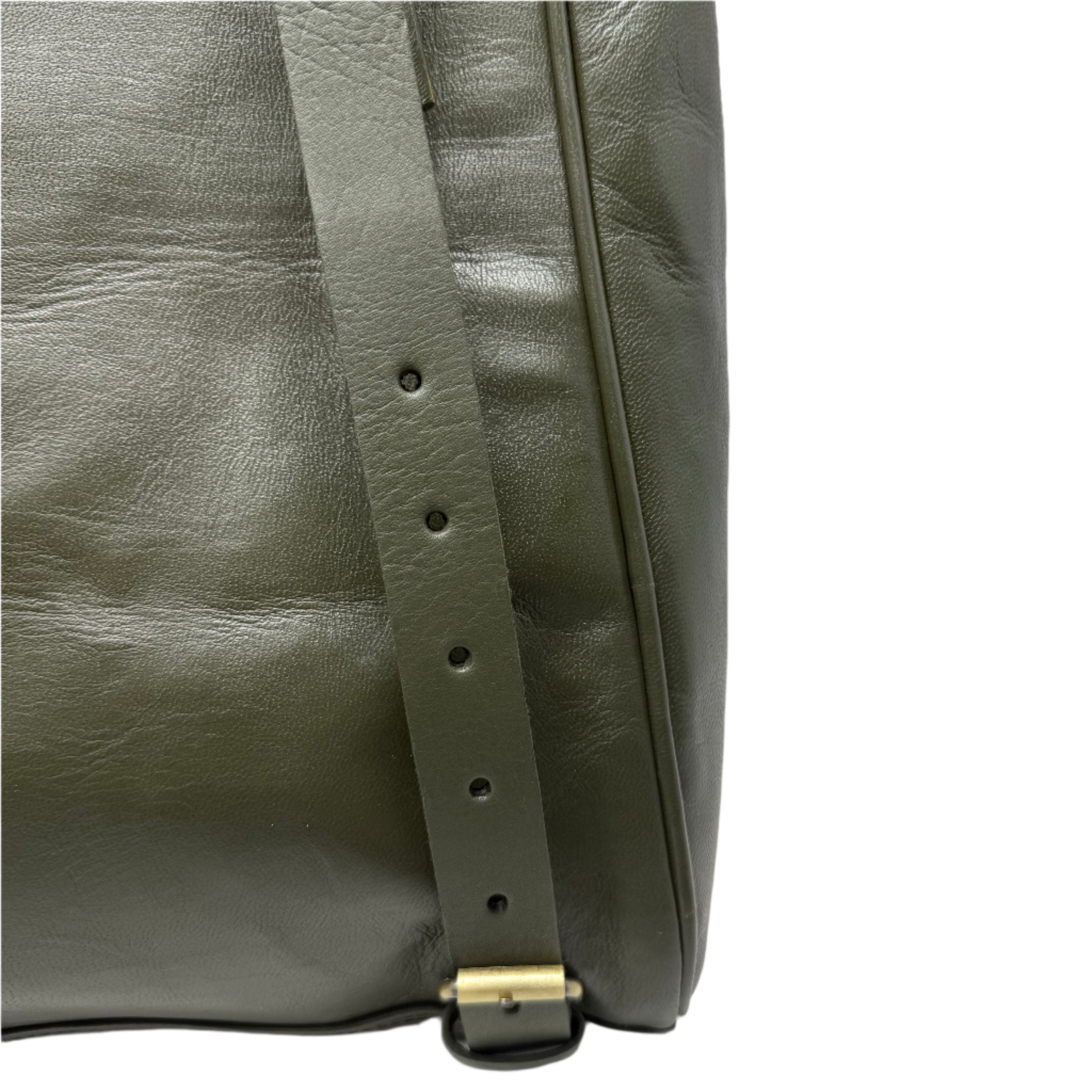 Leather Tote Backpack Cleo Army green