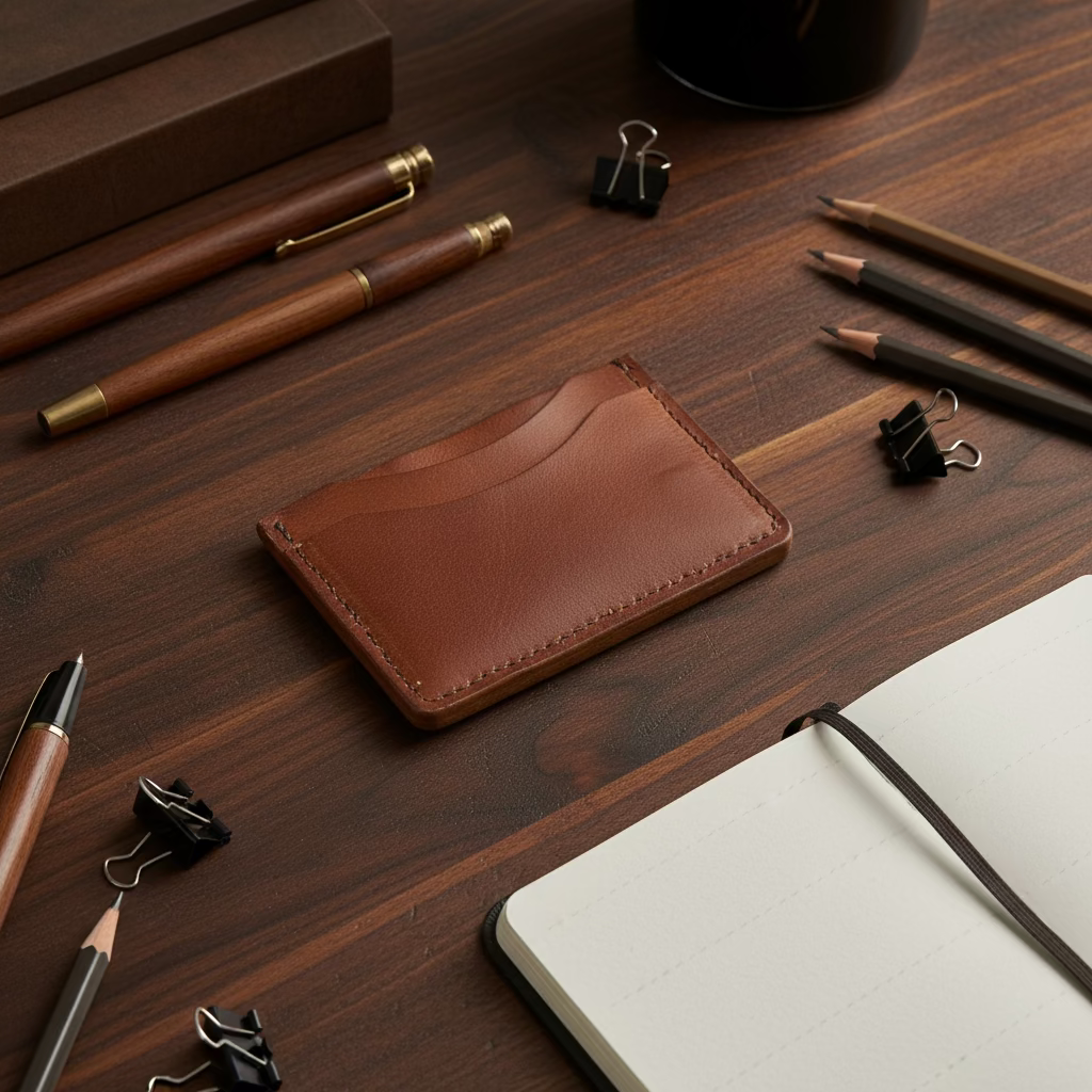 Artisan Stories Handmade Leather Card Holder – 4 Slots