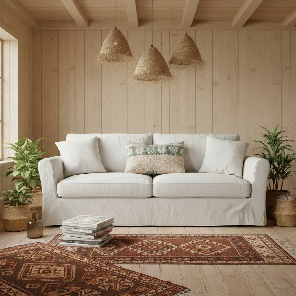 Handmade Boujaad Cushion Cover – Blush & Mint Floral 57×39cm