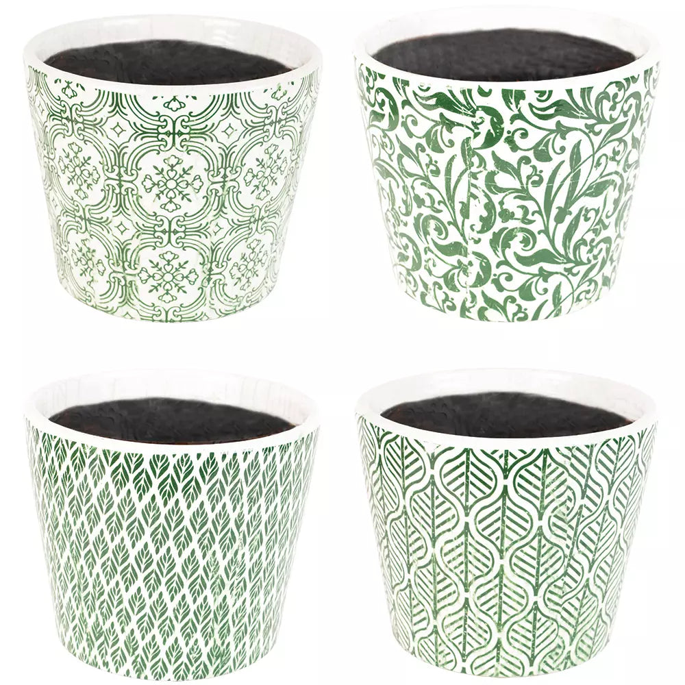 Old Style Dutch Pot Large Green 4 Asst Designs