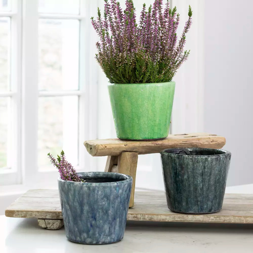 Pot hollandais de style ancien bleu/vert 6 modèles assortis