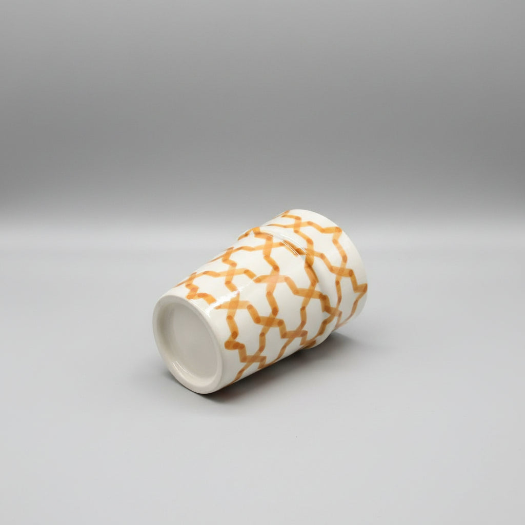 Beldi Ceramic Cup – Moroccan Lattice