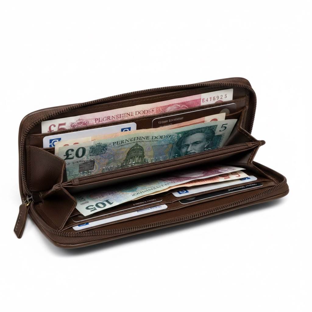Handwoven Leather Zip-Around Clutch Wallet – Artisan Made (6 Colours)