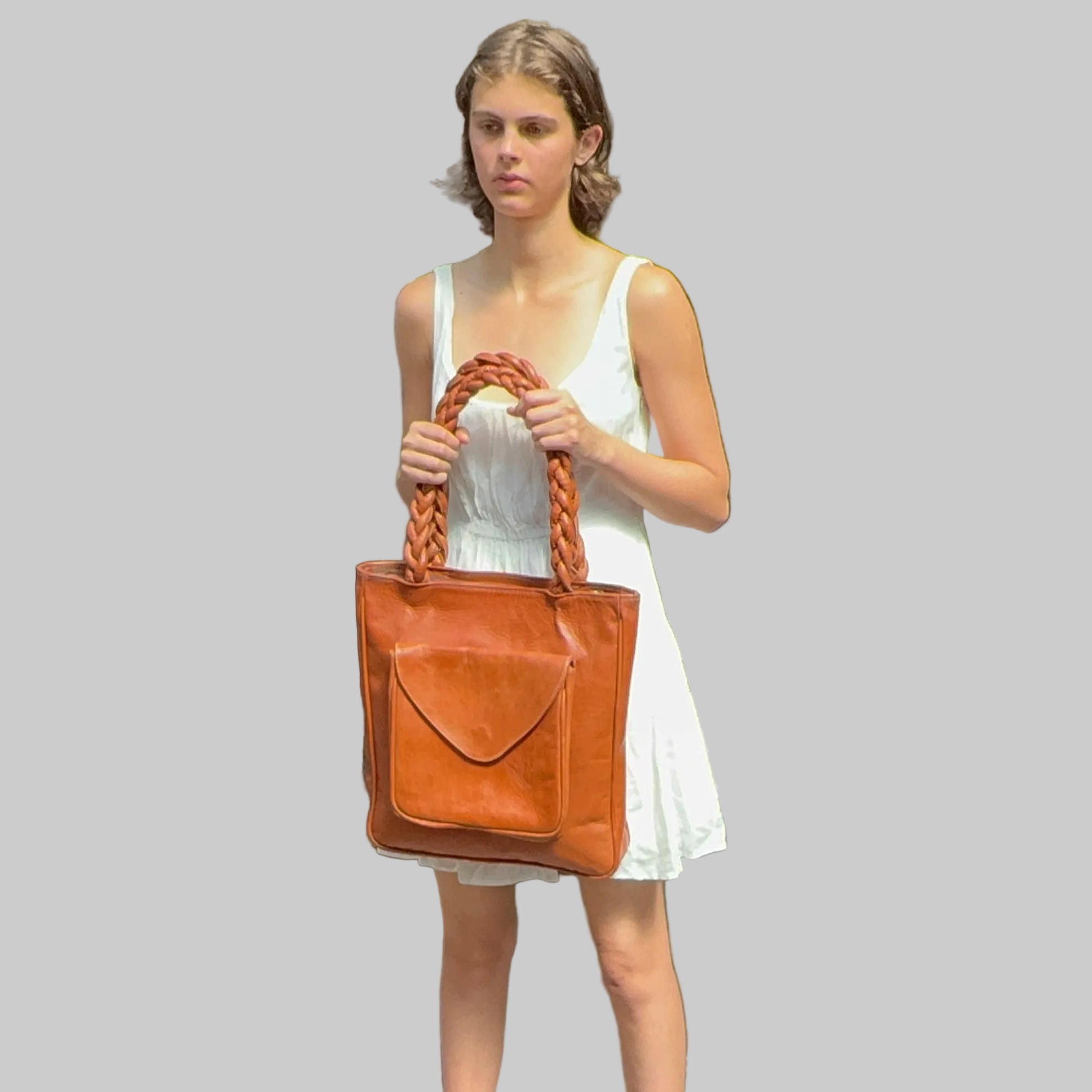 Front Envelope Handmade Leather Tote