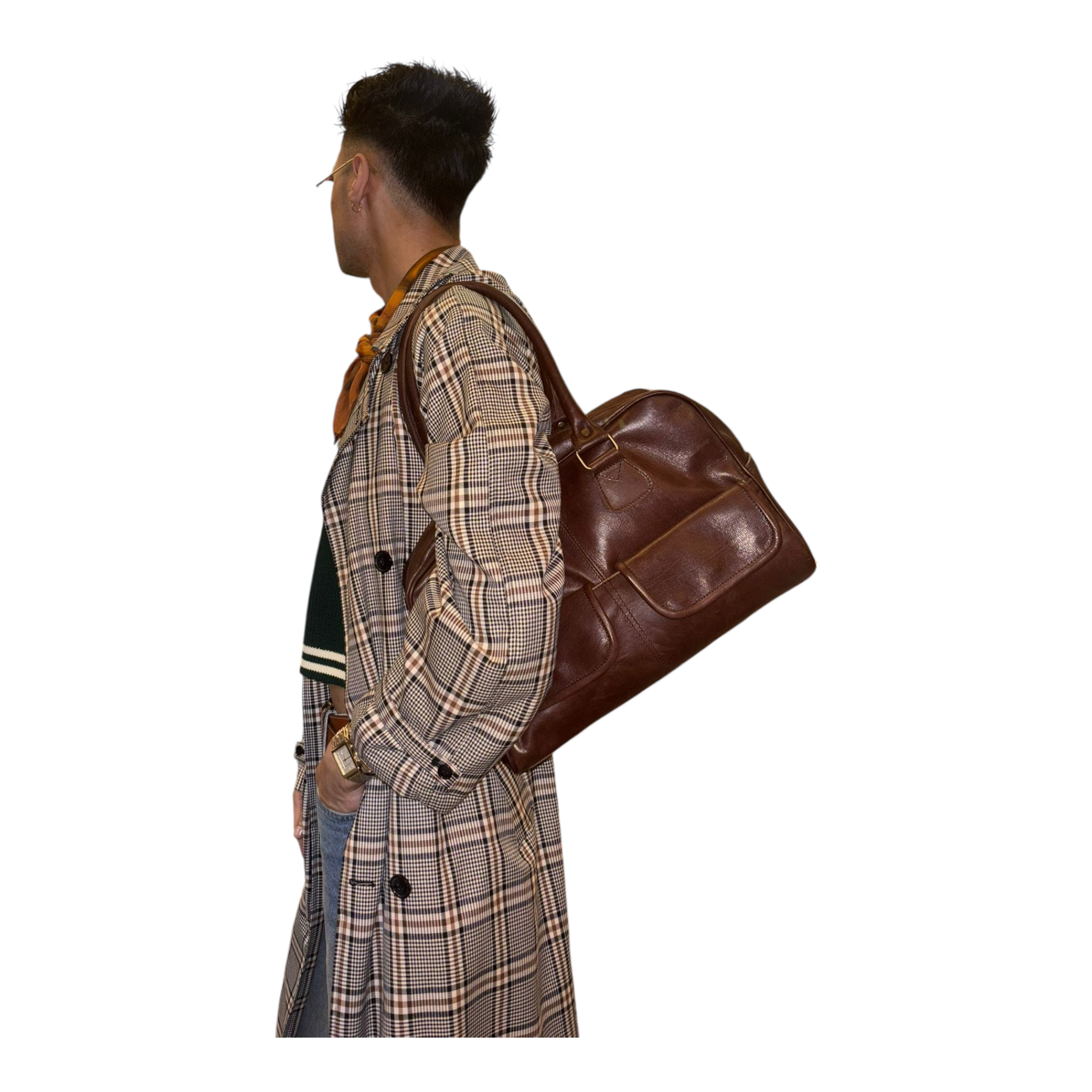 Bowler Handmade Leather Shoulder Bag – Chocolate Full-Grain Leather