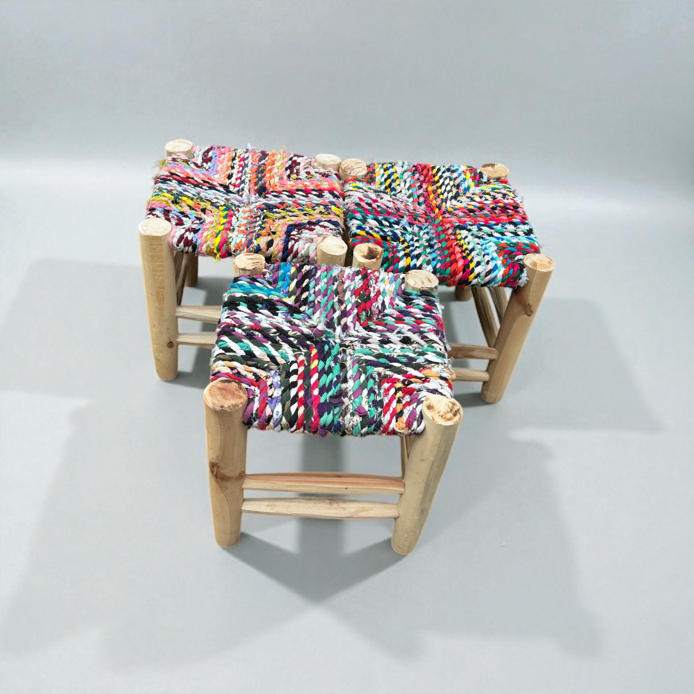 Bunter Boucherouite-Hocker