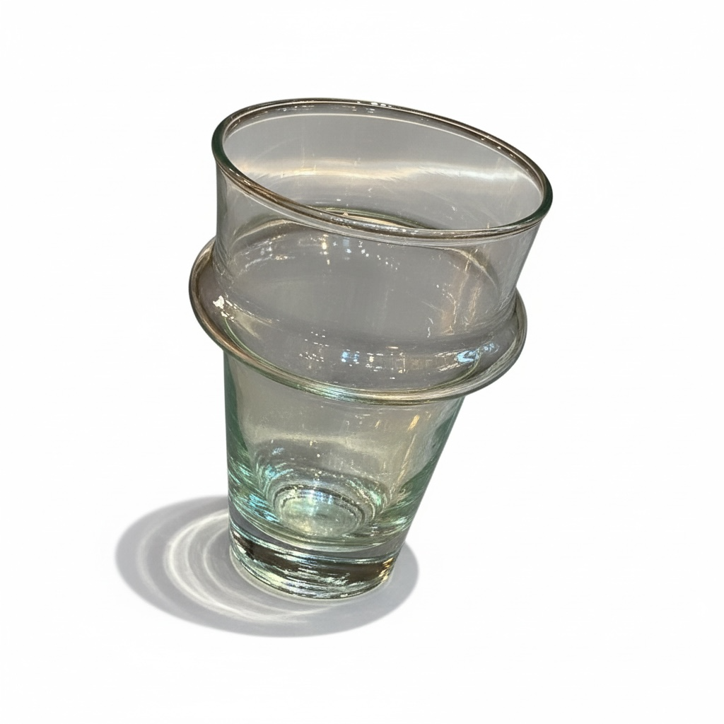 Thé clair servant des verres à boire marocains recyclés