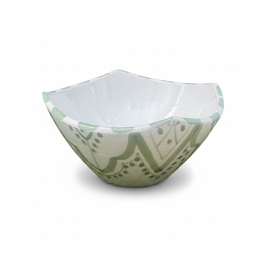 Handmade Safa Hexagonal Ceramic Breakfast Bowl | Moroccan Pottery