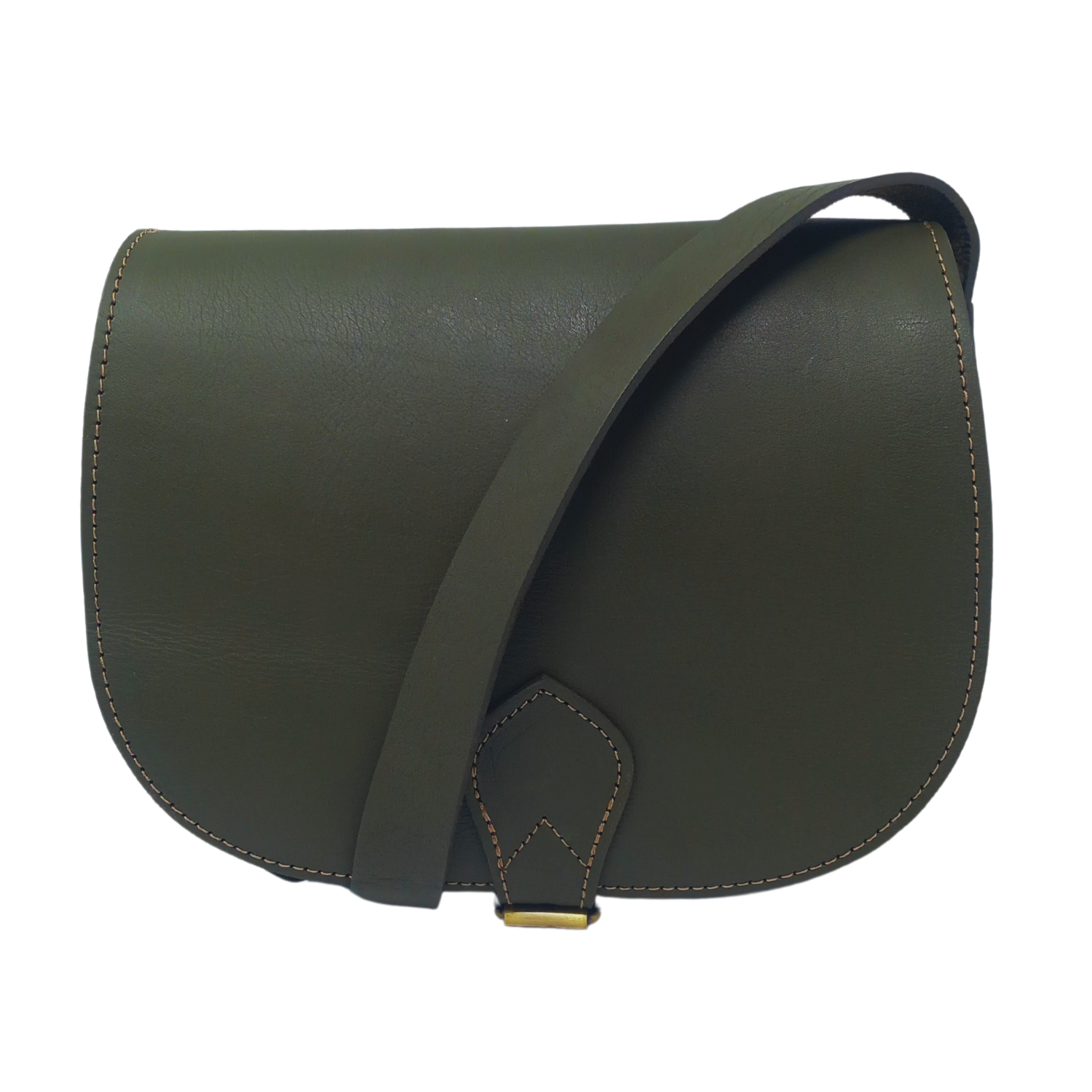 Sam Leather Saddle Bag - Khaki Green