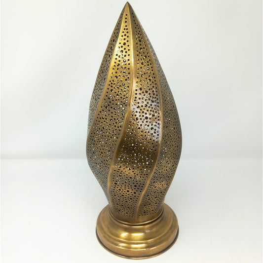 Antique Brass Brass dot Filigree Spiral table lamp - Artisan Stories