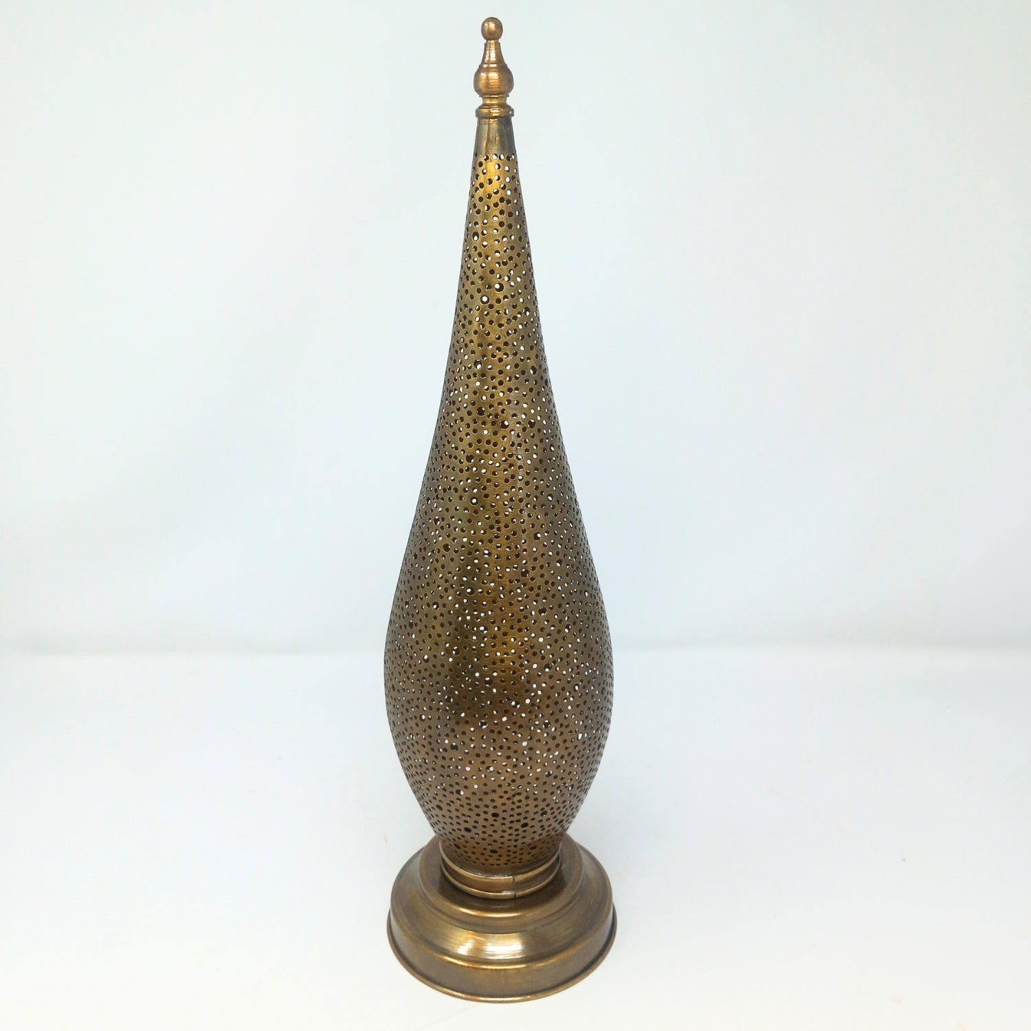 Antique Brass Tear Shape dot design table lamp - Artisan Stories