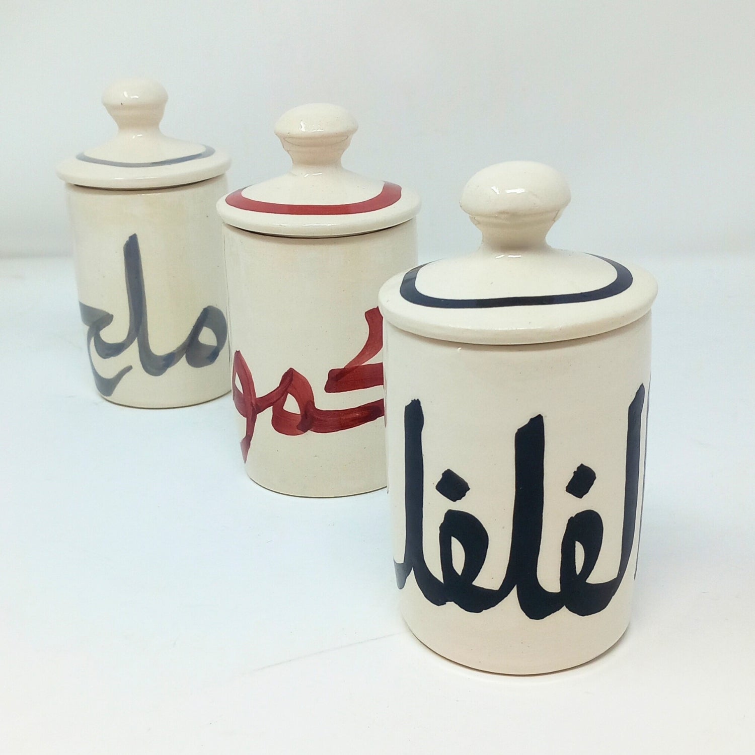 Arabic Ceramic Spice Pot With Lid - Artisan Stories