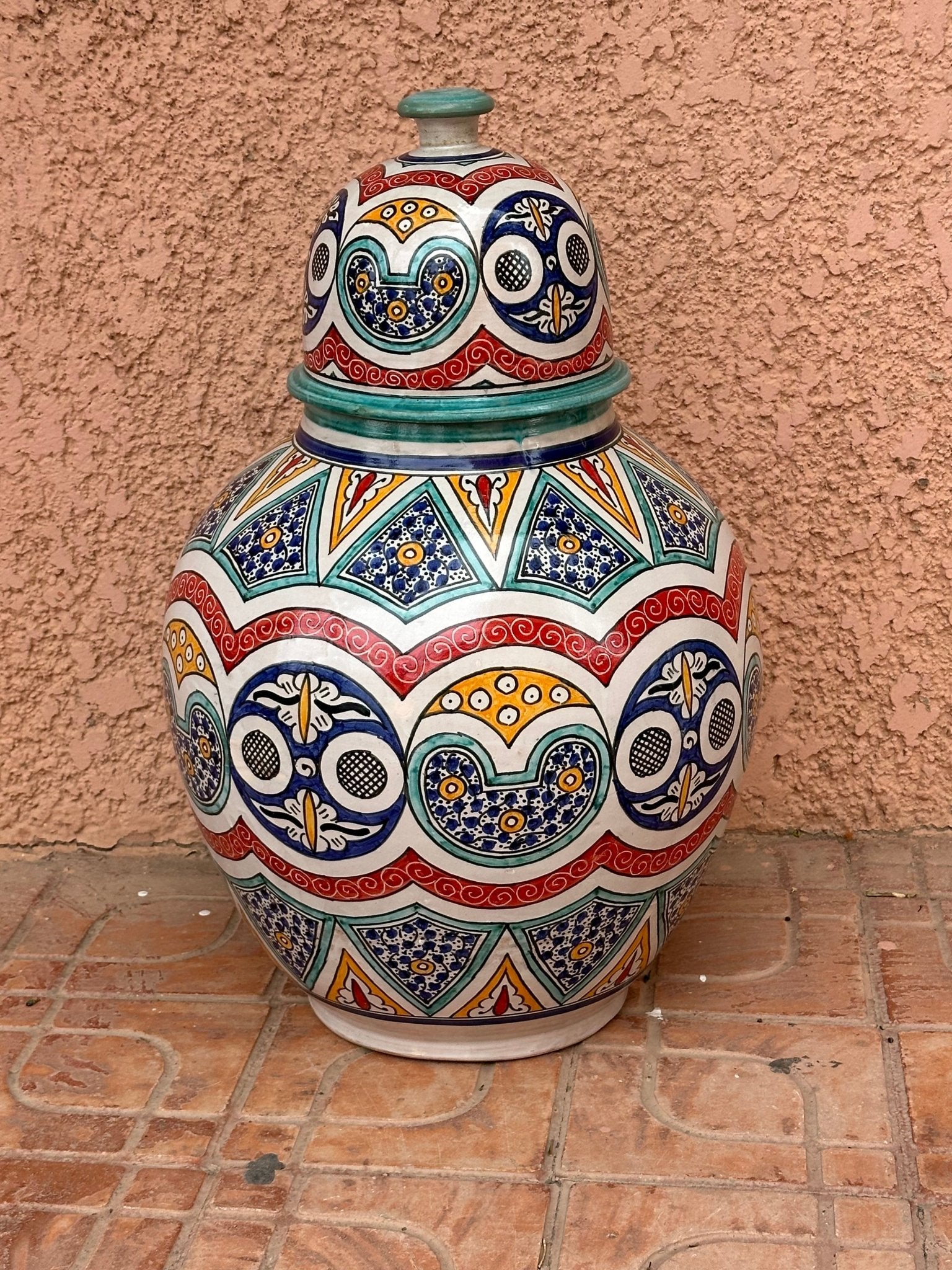 Base kora vase coloured Marrakech - Artisan Stories