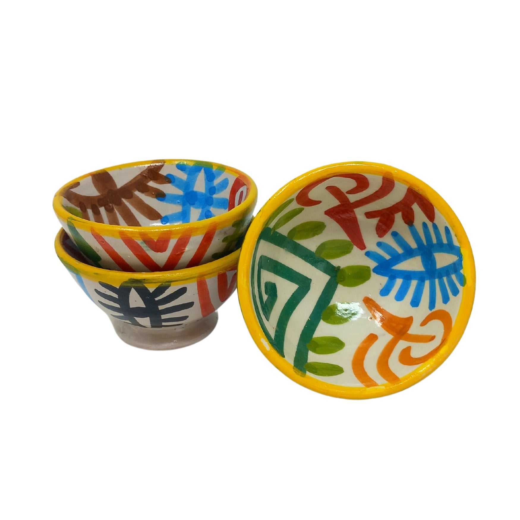 Berber Symbols hand painted Ceramic Mini Bowl - Artisan Stories