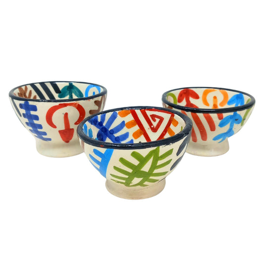 Berber Symbols hand painted Ceramic Mini Bowl - Artisan Stories